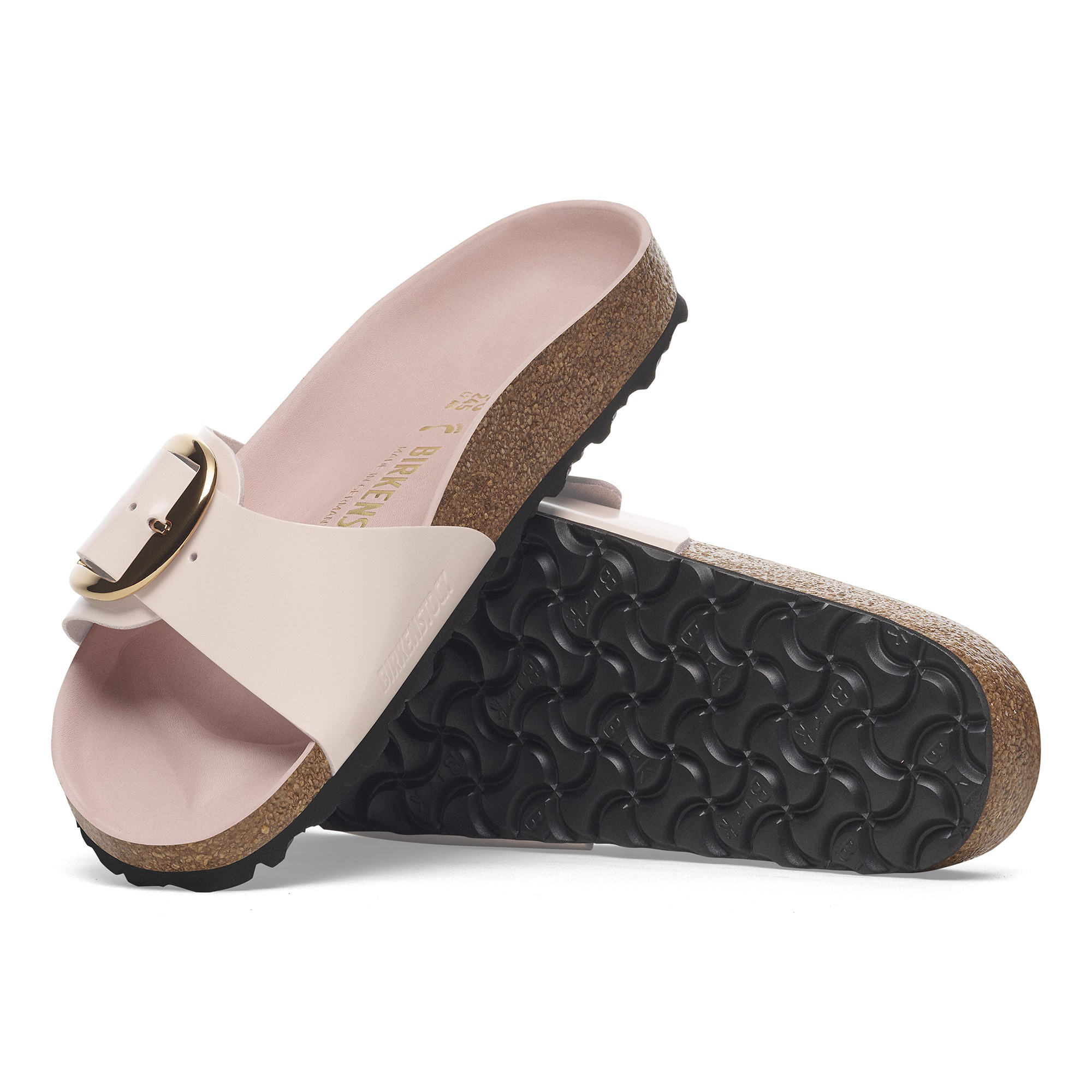 Birkenstock Madrid Big Buckle Natural Leather Patent