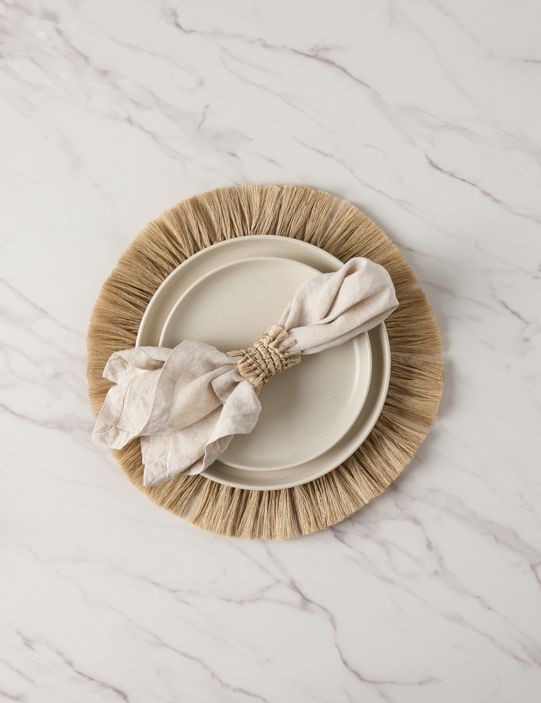 Lulu and Georgia Fique Fringe Placemat (Set of 4) by Tallo de Olivo - view 2