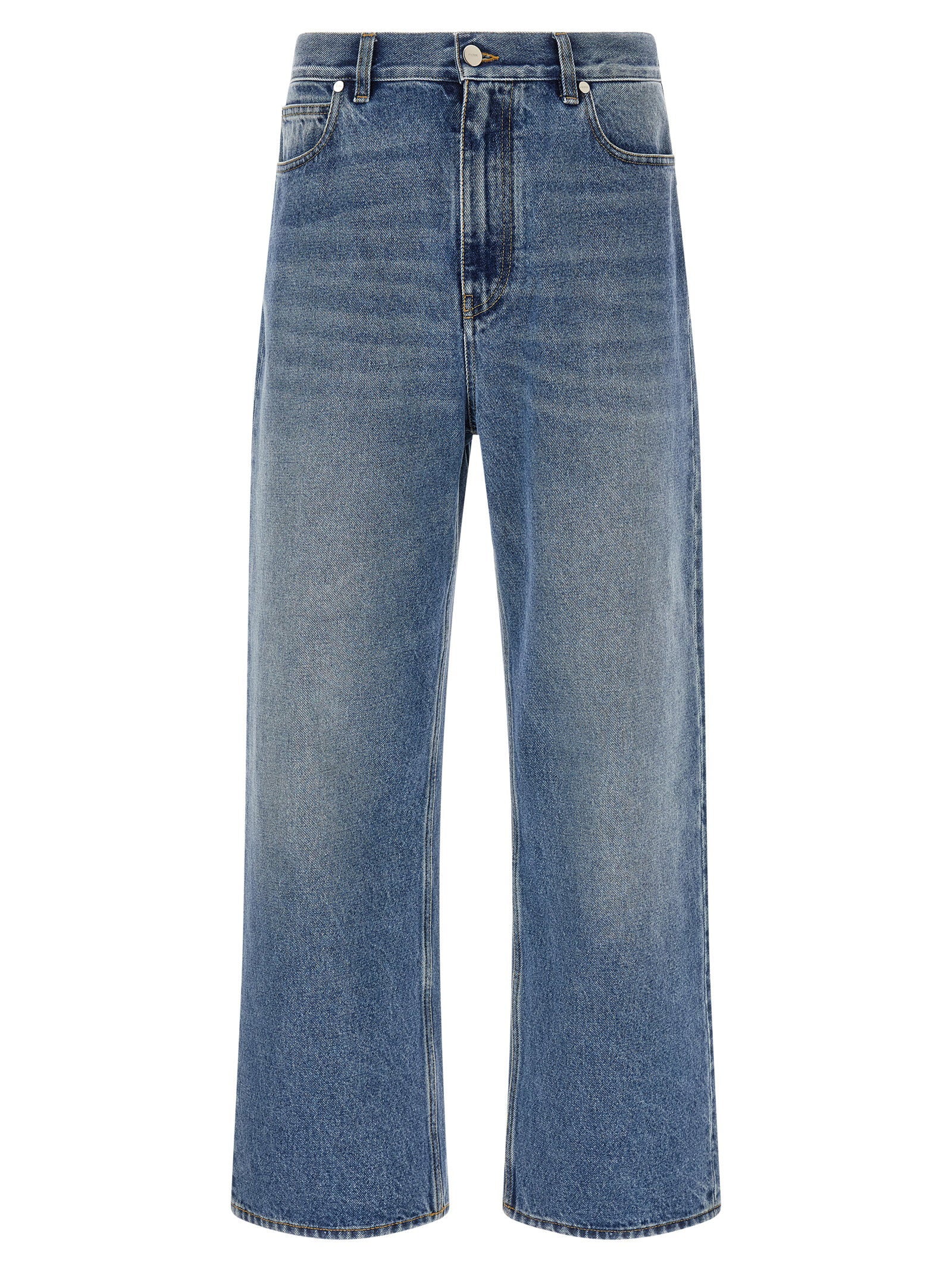 Fendi Ff Patch Jeans Saddlery – 100% cotton