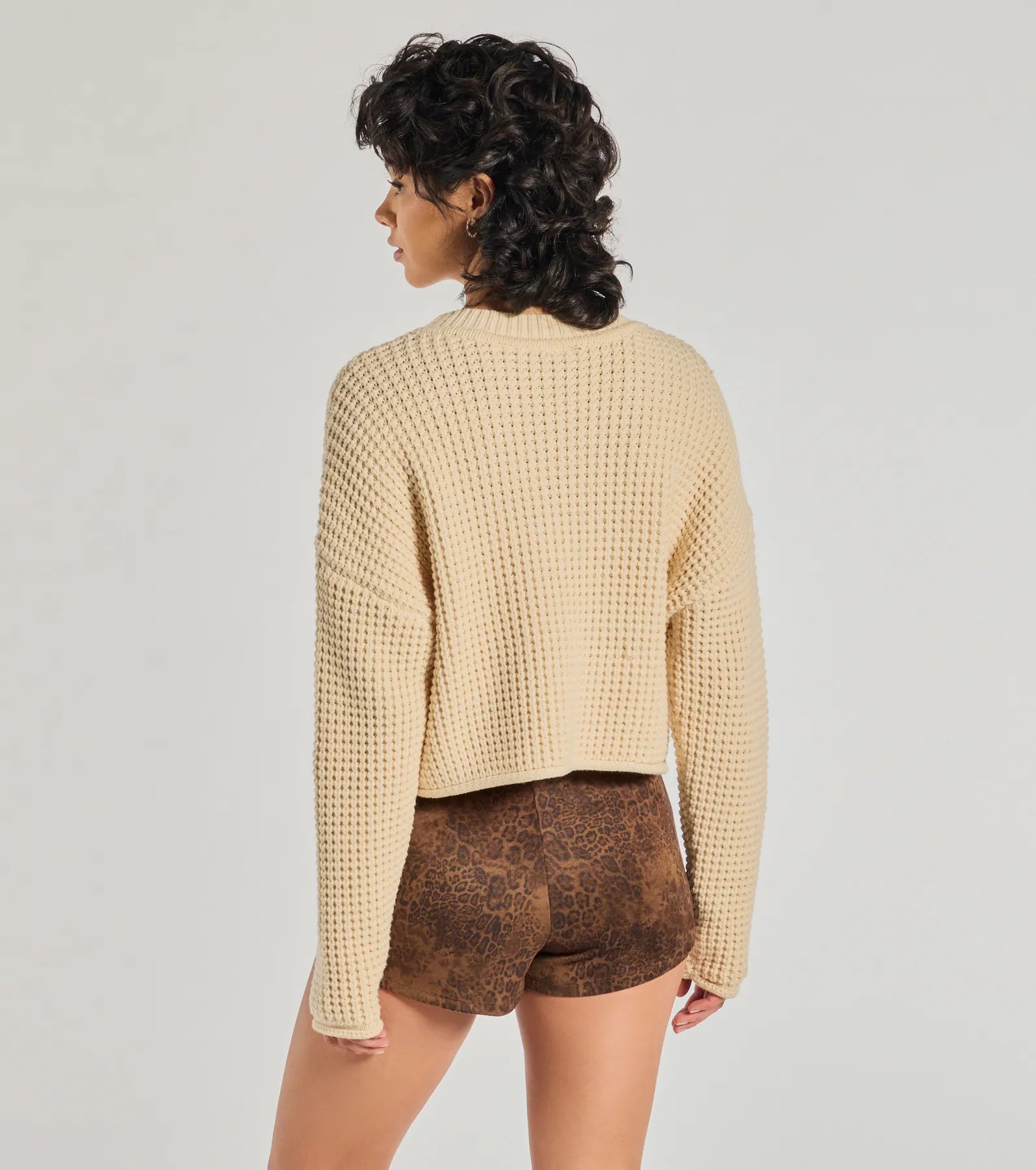 Windsor Coziest Style Waffle Knit Crew Neck Sweater - view 2