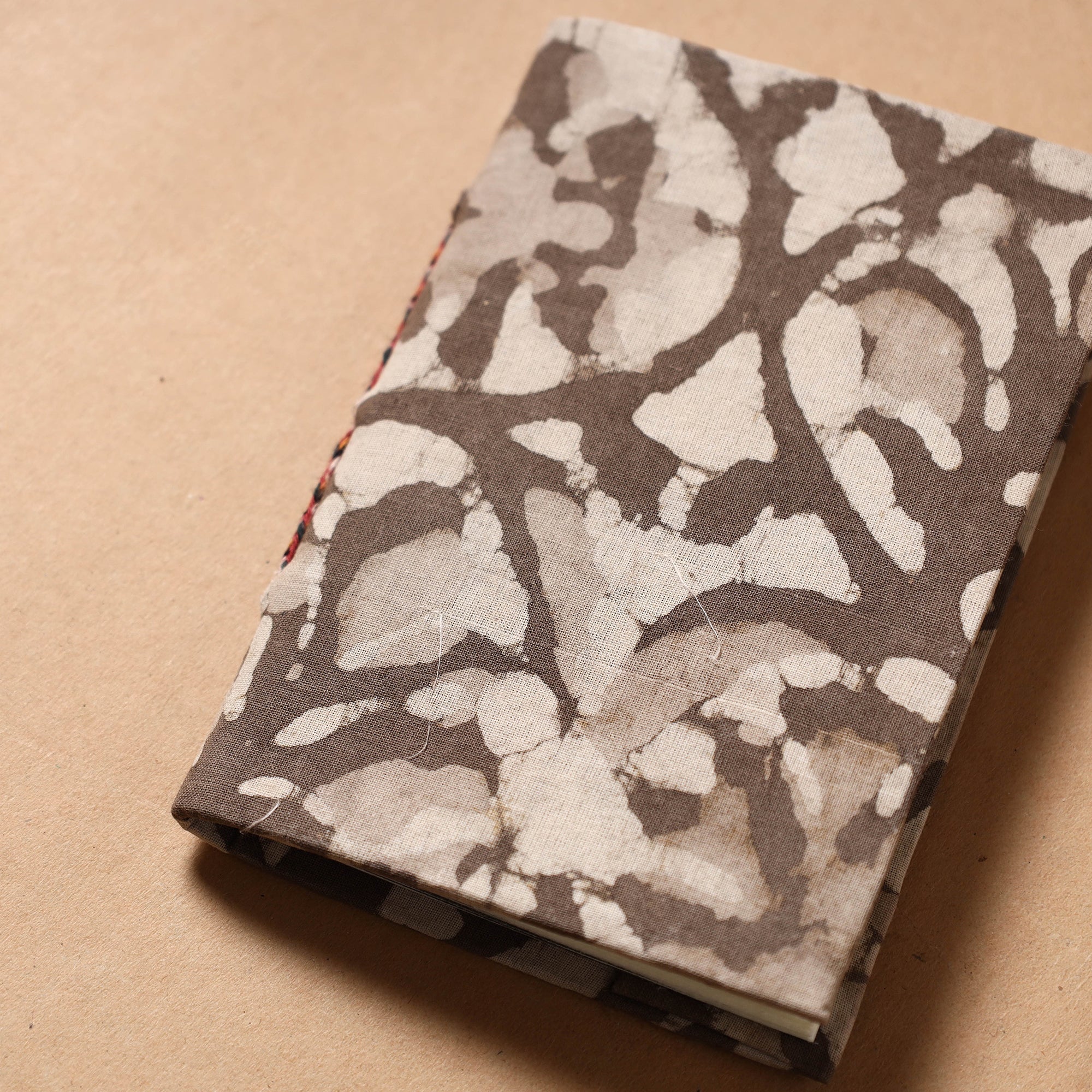 BINDAAS UNLIMITED Brown - Bagru Fabric Cover Handmade Paper Notebook (5 x 3.5 in) - view 2