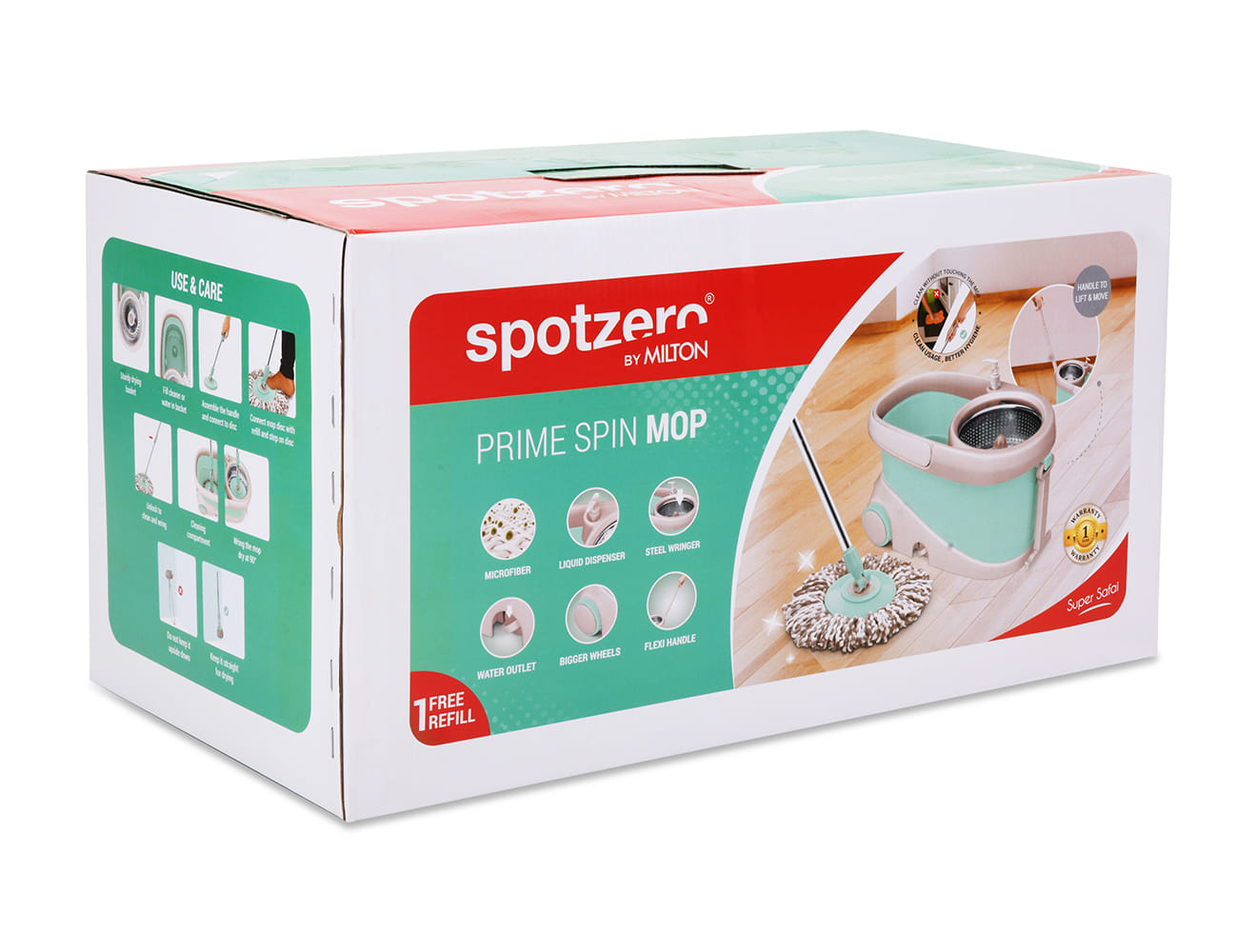 Prime Mop with Big Wheels and Stainless Steel Wringer (Spotzero by Milton) - view 10
