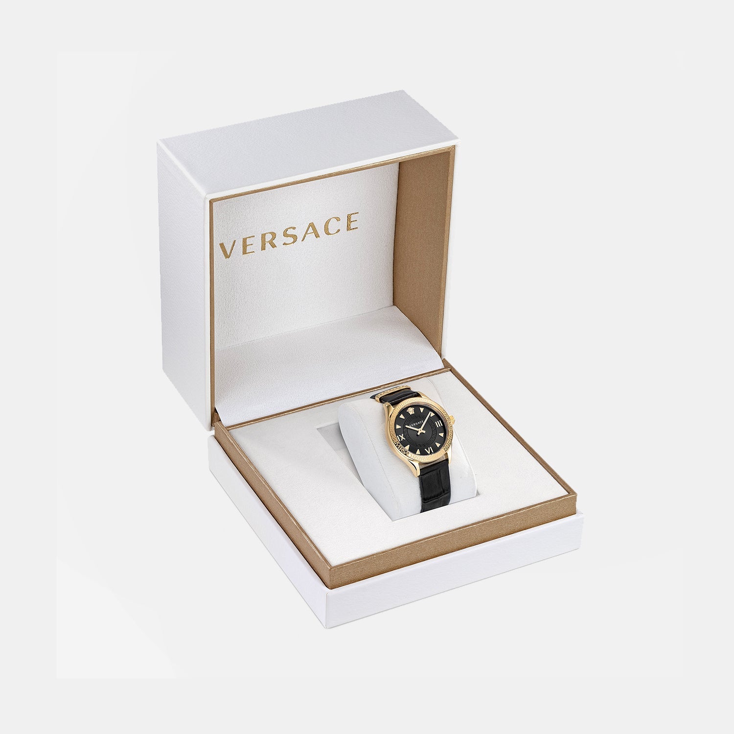Versace Hellenyium Women Quartz Black Dial Analog Leather Watch VE2S00222 - view 4