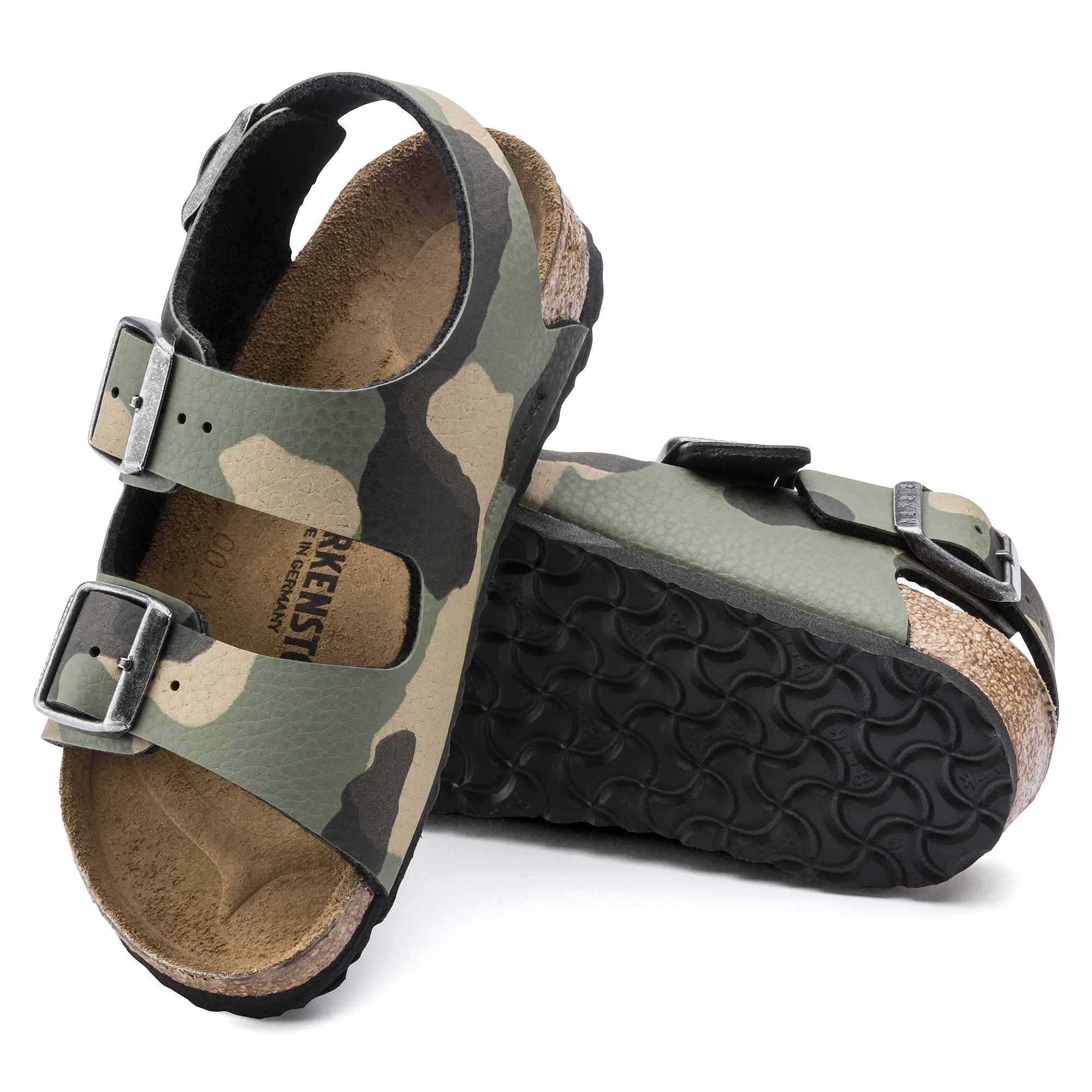 Birkenstock Milano Kids Birko-Flor – Brown Brown/Desert Soil Camo Khaki