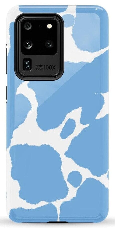 Casetry Current MOOd | Light Blue Cow Print Samsung Case - view 10