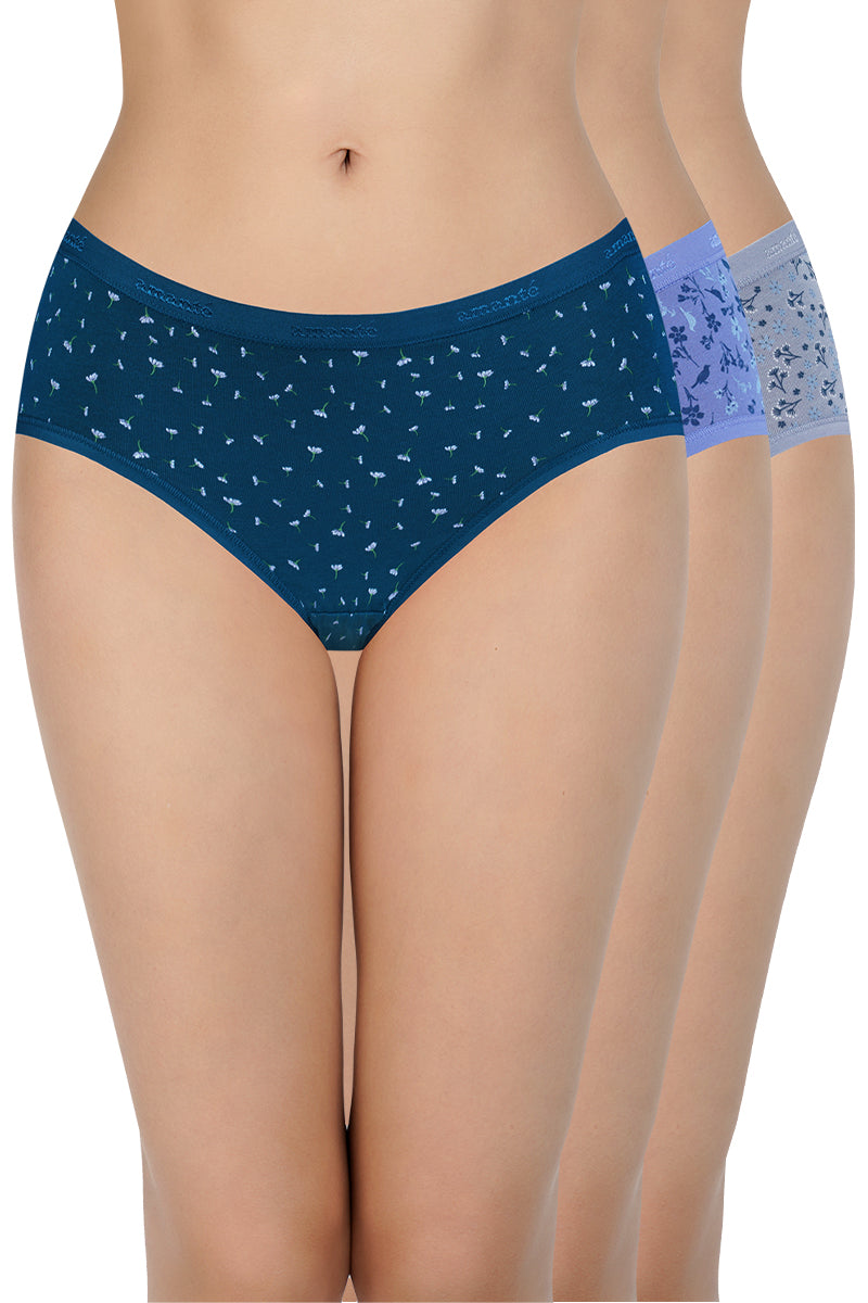 Amante Low Rise Print Hipster Panties (Pack of 3)