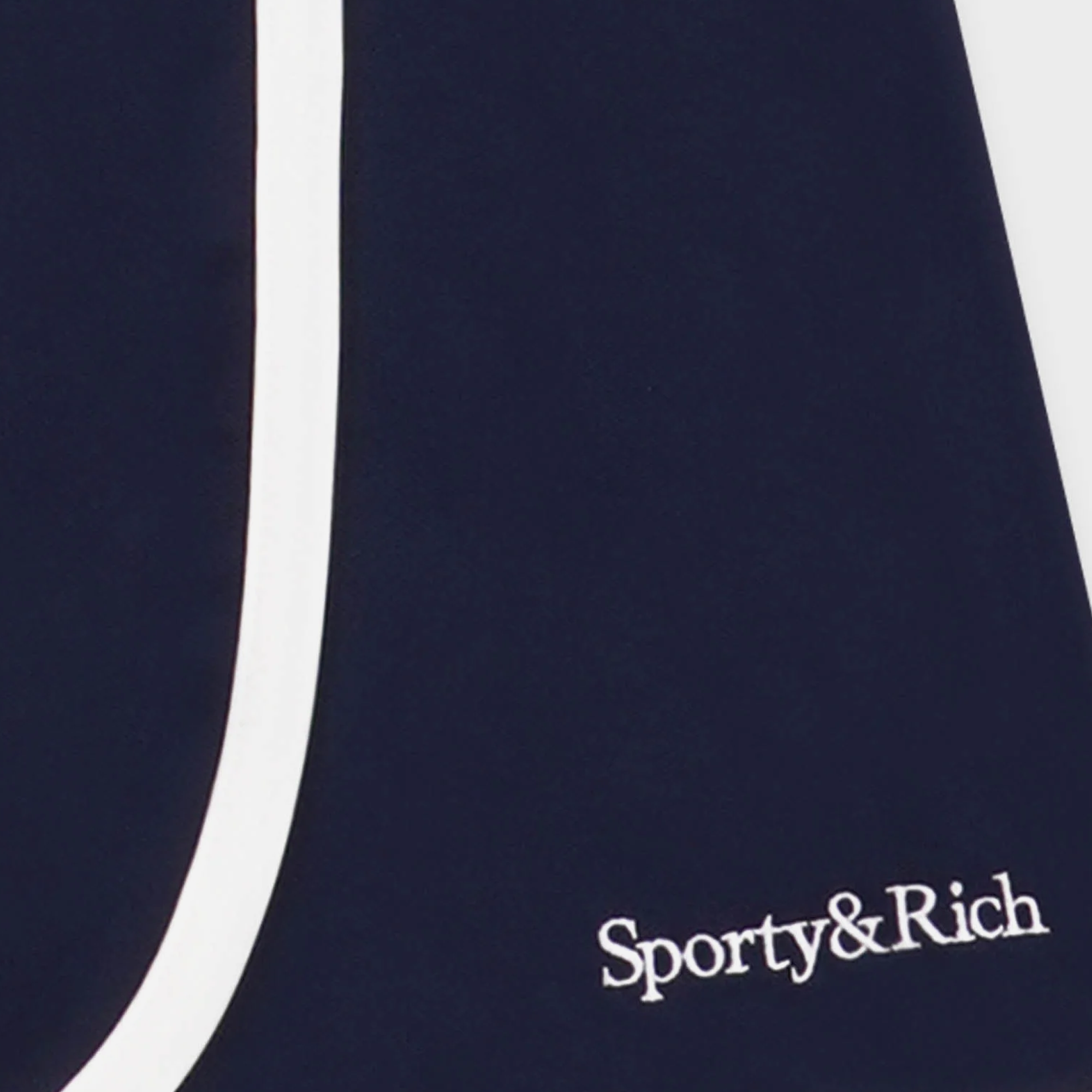 Sporty&Rich Serif Logo Wrap Skirt - Navy/White - view 2