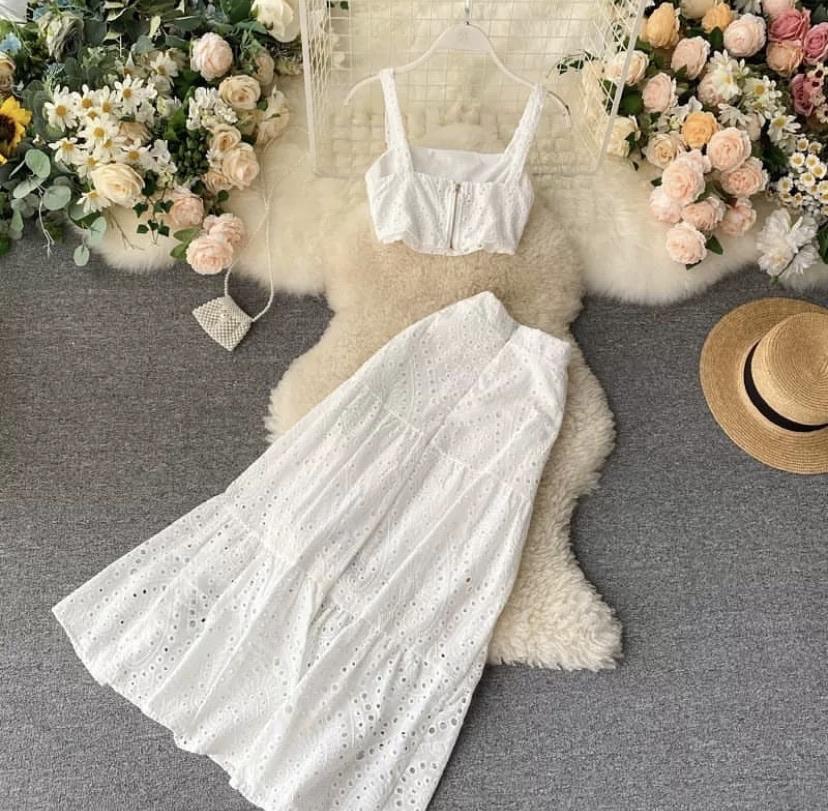 Alamode By Akanksha Corea Eyelet Coord Set - view 2