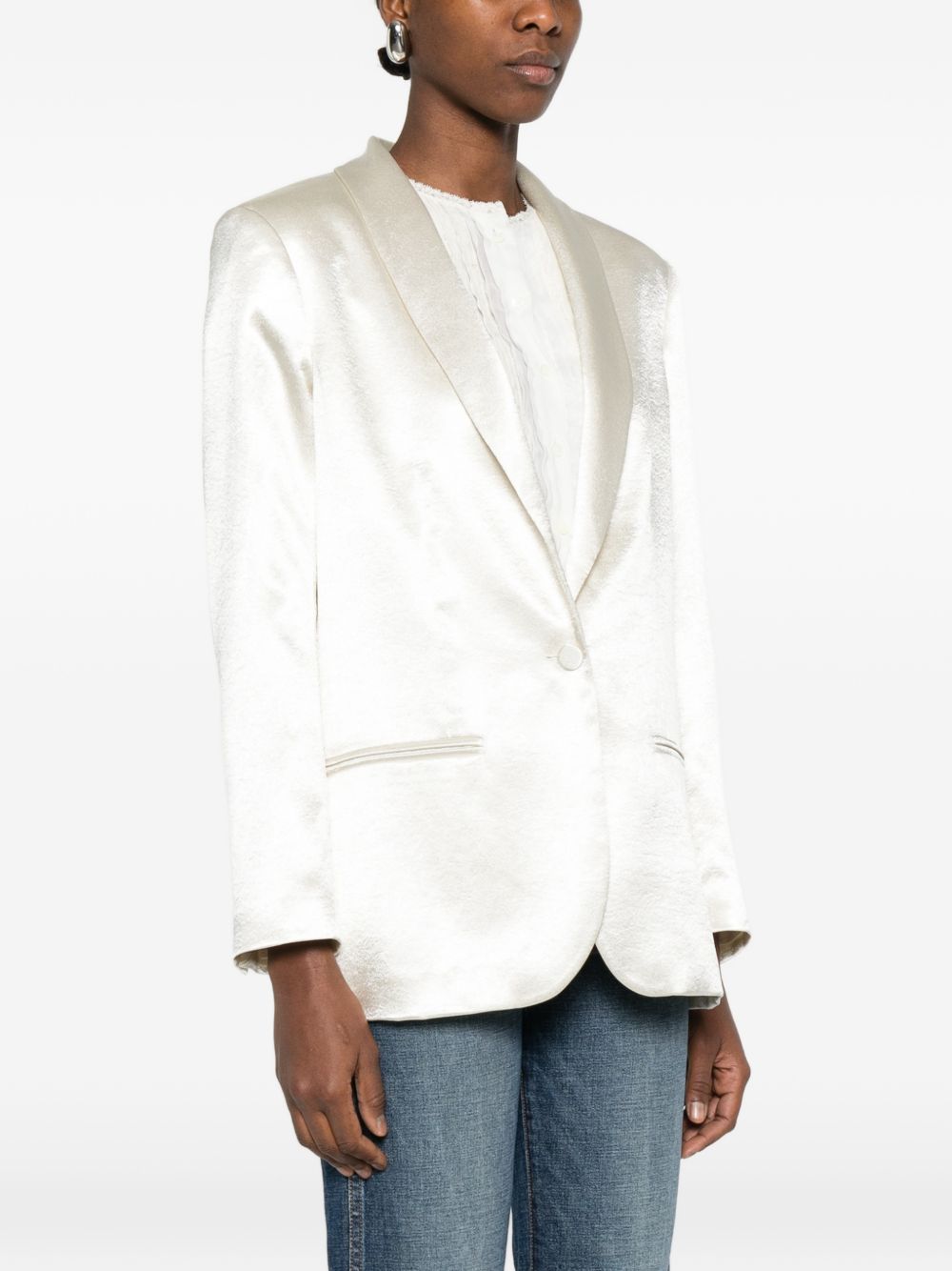 Alysi Silk & Nylon Single-breasted blazer jacket - view 2