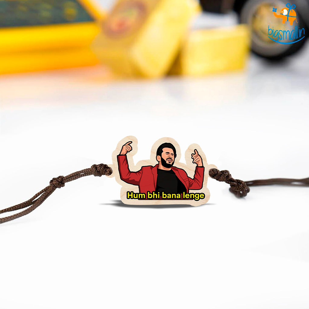 Bigsmall_cc Hum Bhi Bana Lenge Wooden Rakhi - view 7
