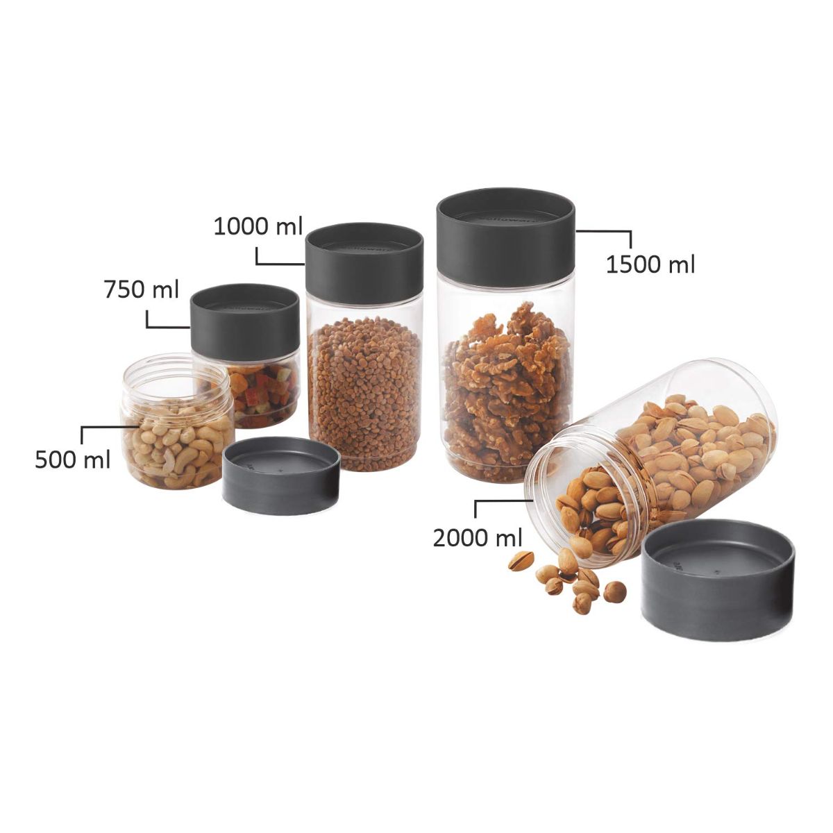 Cello Modustack PET Container, Set of 9, Assorted Size - view 5