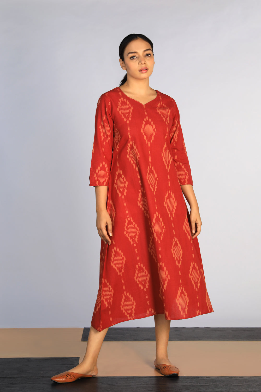 Kalanjali Ethnics Cotton Pochampally Ikat kurti