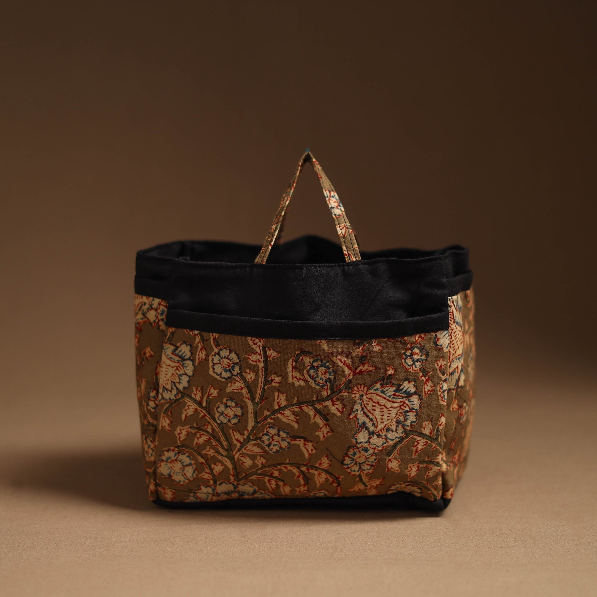 NOORI BAZAR Brown - Handcrafted Cotton Cosmetic/Toiletry Bag 05