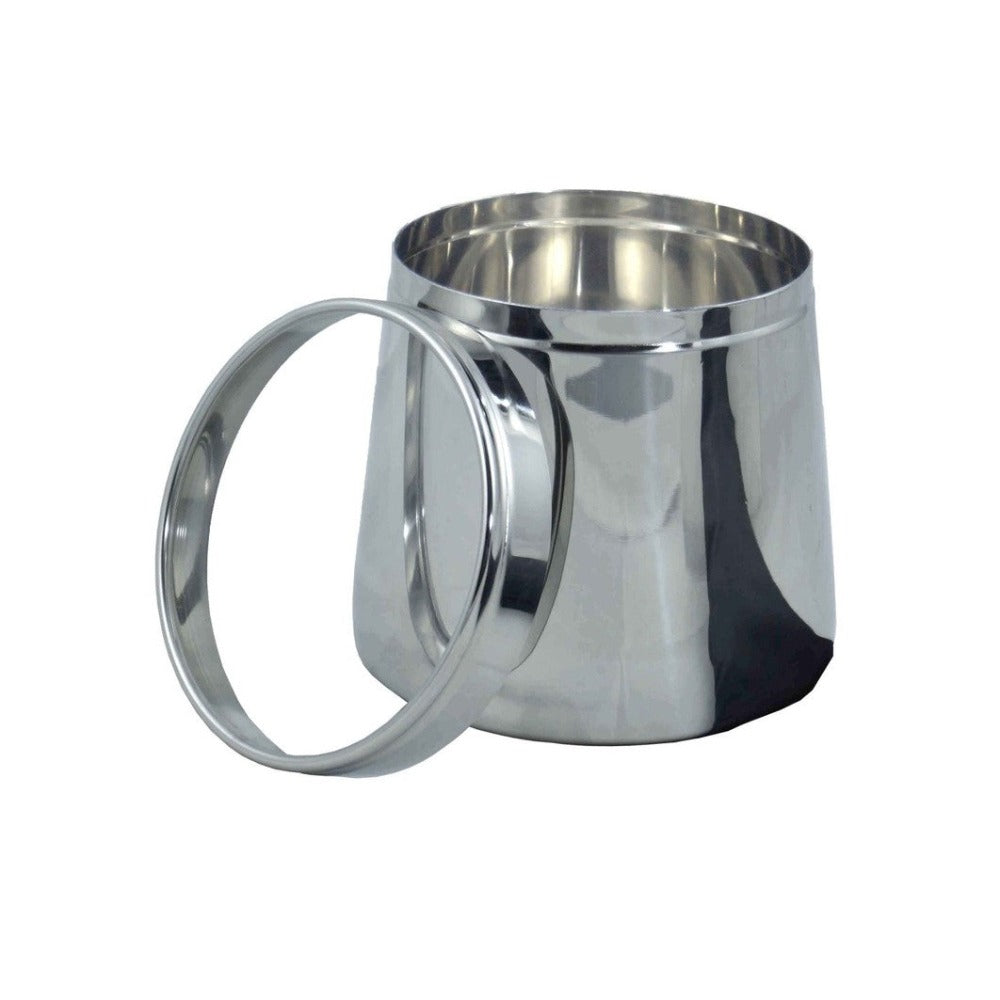Mirror Stainless Steel Conical Dabba with See Through Glass lid | Silver | 1 Pc - view 3