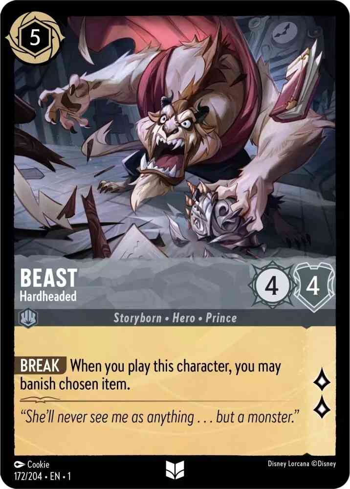 204 the first – Lorcana Beast - Hardheaded - 172/204 [The First Chapter] [Non-Foil]