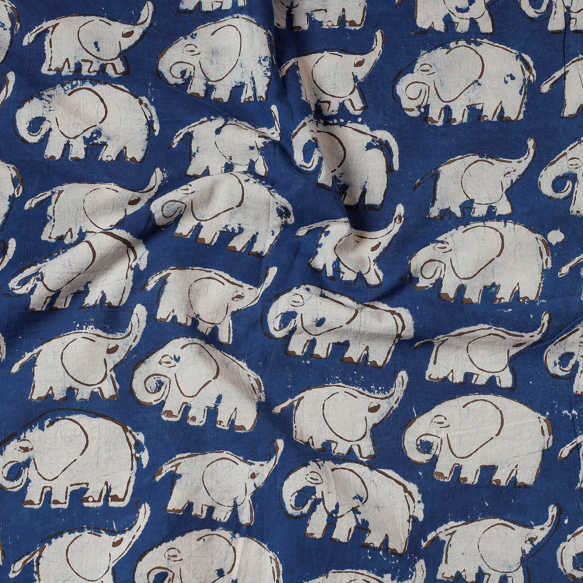 BINDAAS UNLIMITED Blue - Bindaas Block Printing Natural Dyed Cotton Precut Fabric - view 2