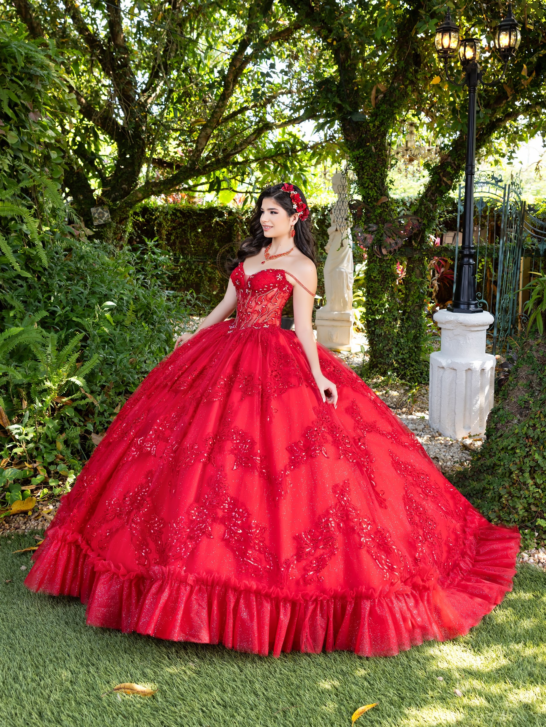 House of Wu Fiesta Gowns Sleeveless Corset Ball Gown by LizLuo Fiesta 56531