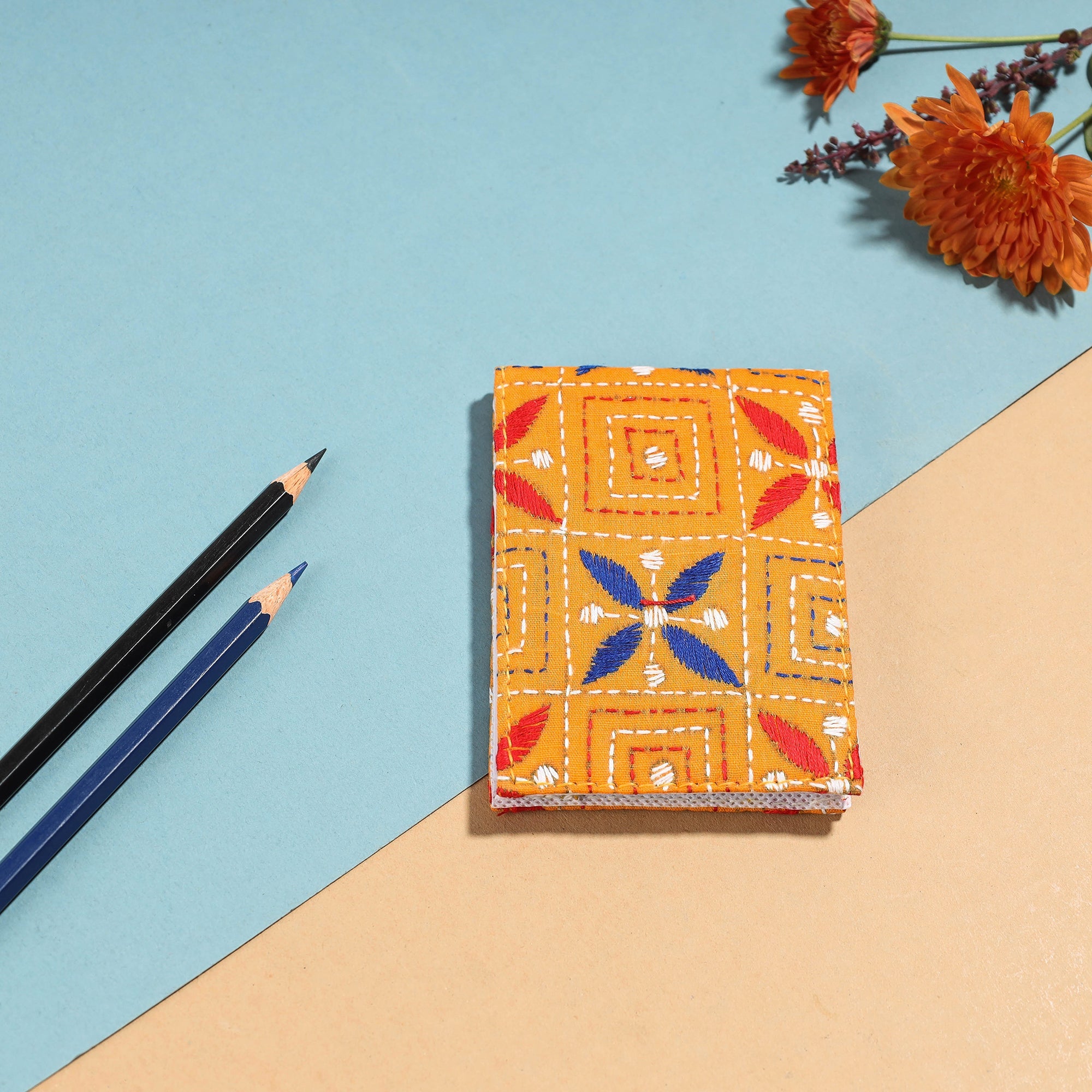 ASALKAAR Bengal Kantha Work Handcrafted Notepad (4 x 3 in)