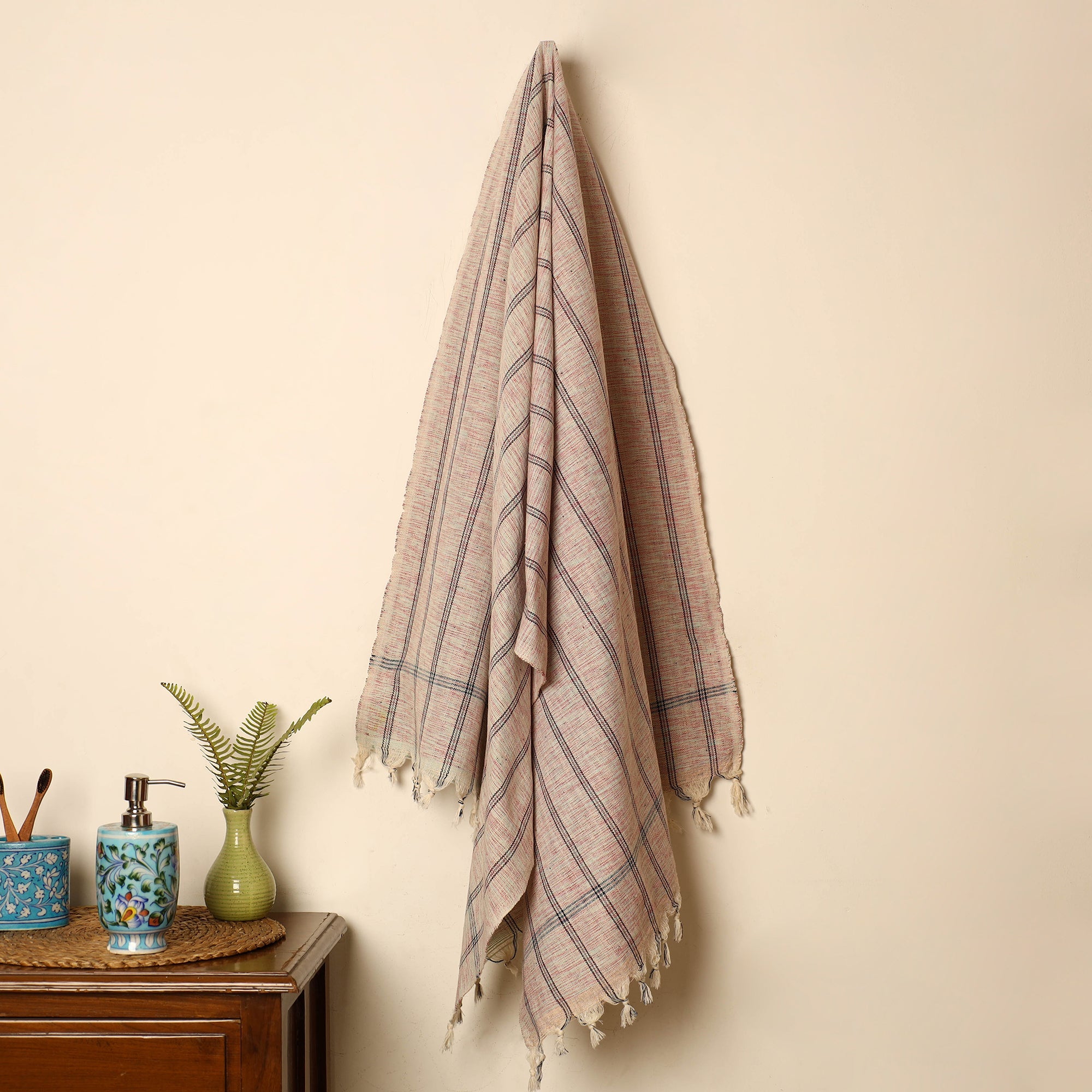 GWALIOR HANDLOOMS Brown - Handloom Fine Cotton Gamcha Bath Towel 12