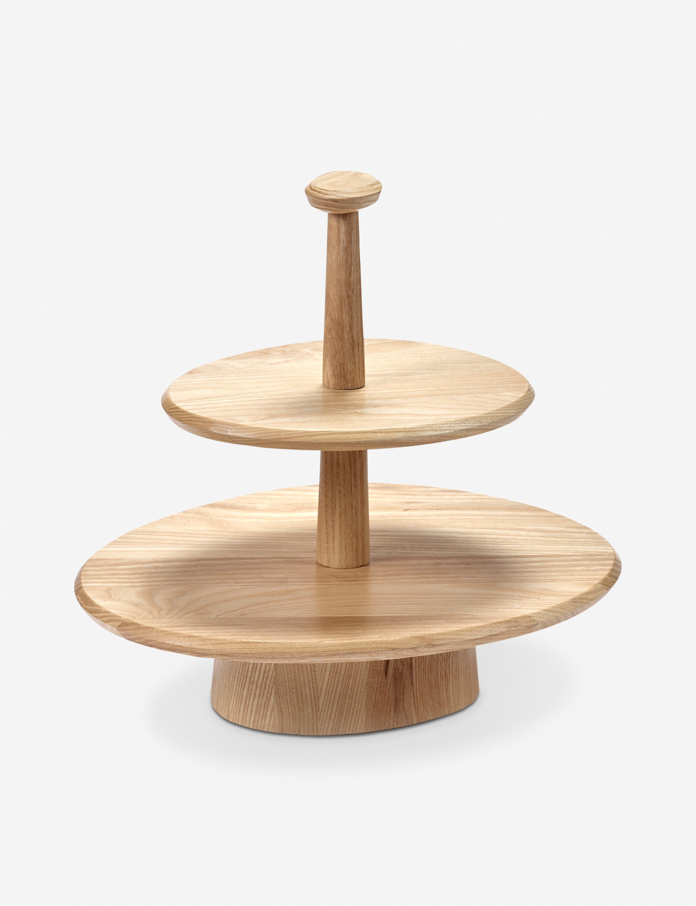 Lulu and Georgia Dune Ash Wood Cake Stand by Kelly Wearstler x Serax