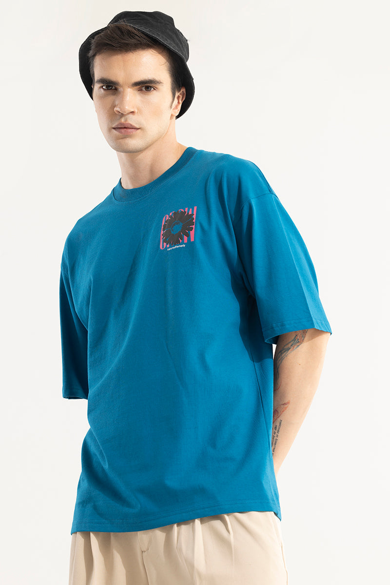 SNITCH Natures Remedy Blue Oversized T-Shirt - view 4
