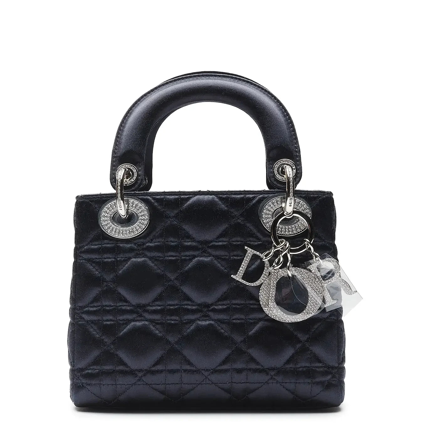 Dior Lady Dior Lady Diana Limited Edition Satin Blue Mini Handbag - view 4