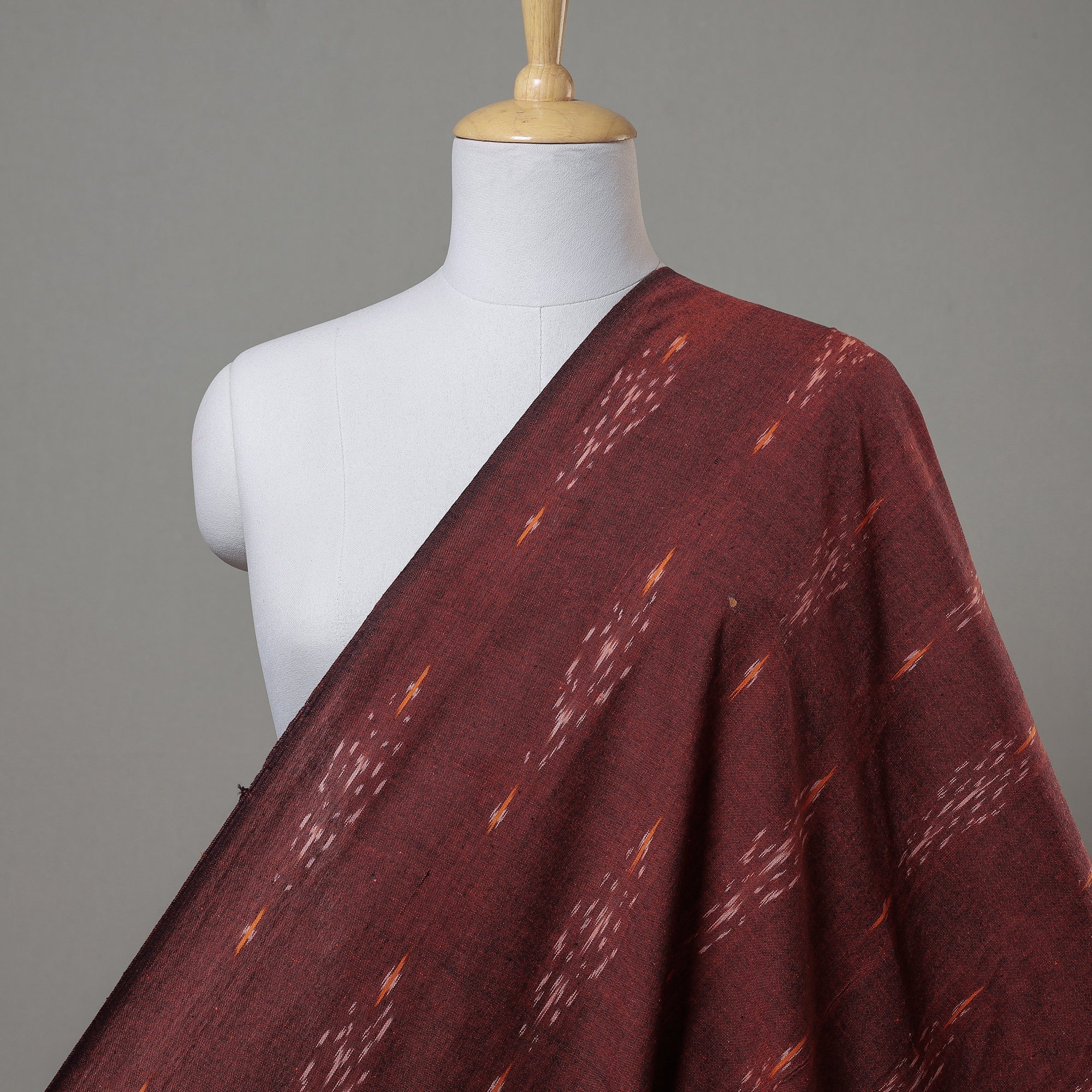 SOUTH KARGHA Brown - Pure Cotton Pochampally Ikat Fabric 05