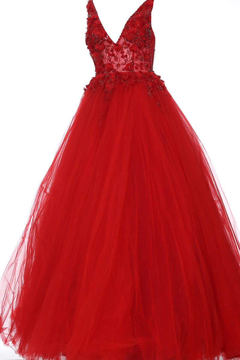 Tulle Sleeveless A-line Gown by Jovani 3110 - view 8