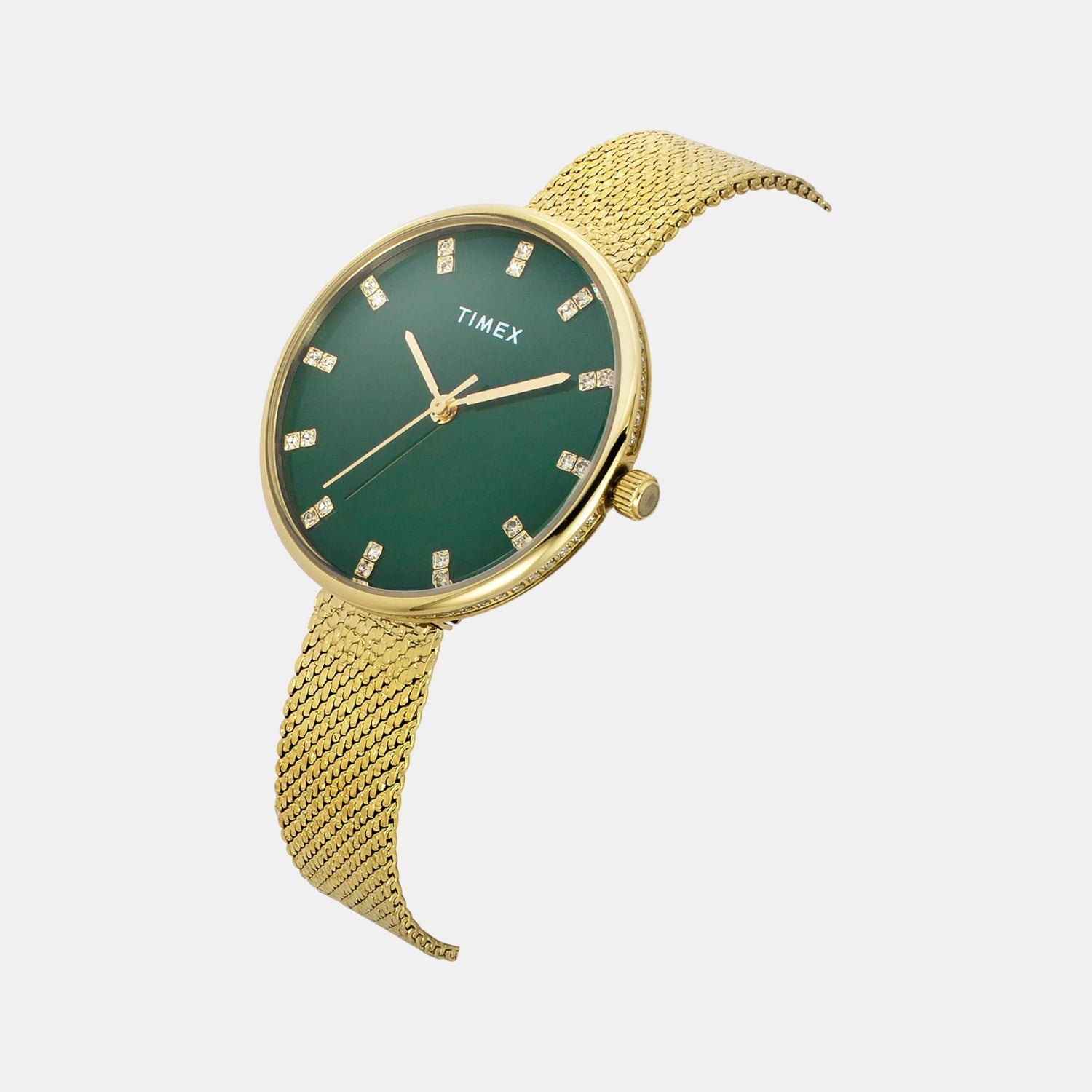 Timex Fashion Women Quartz Green Dial Analog Stainless Steel Watch TWEL21501 - view 2