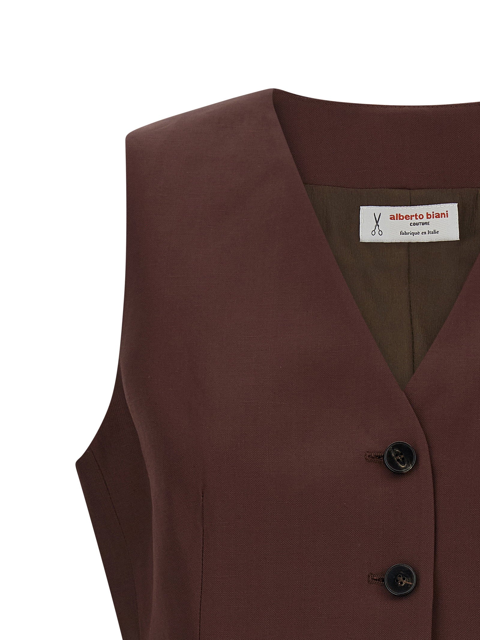 Alberto Biani Viscose And Linen Vest – 66% viscose, 34% linen - view 3