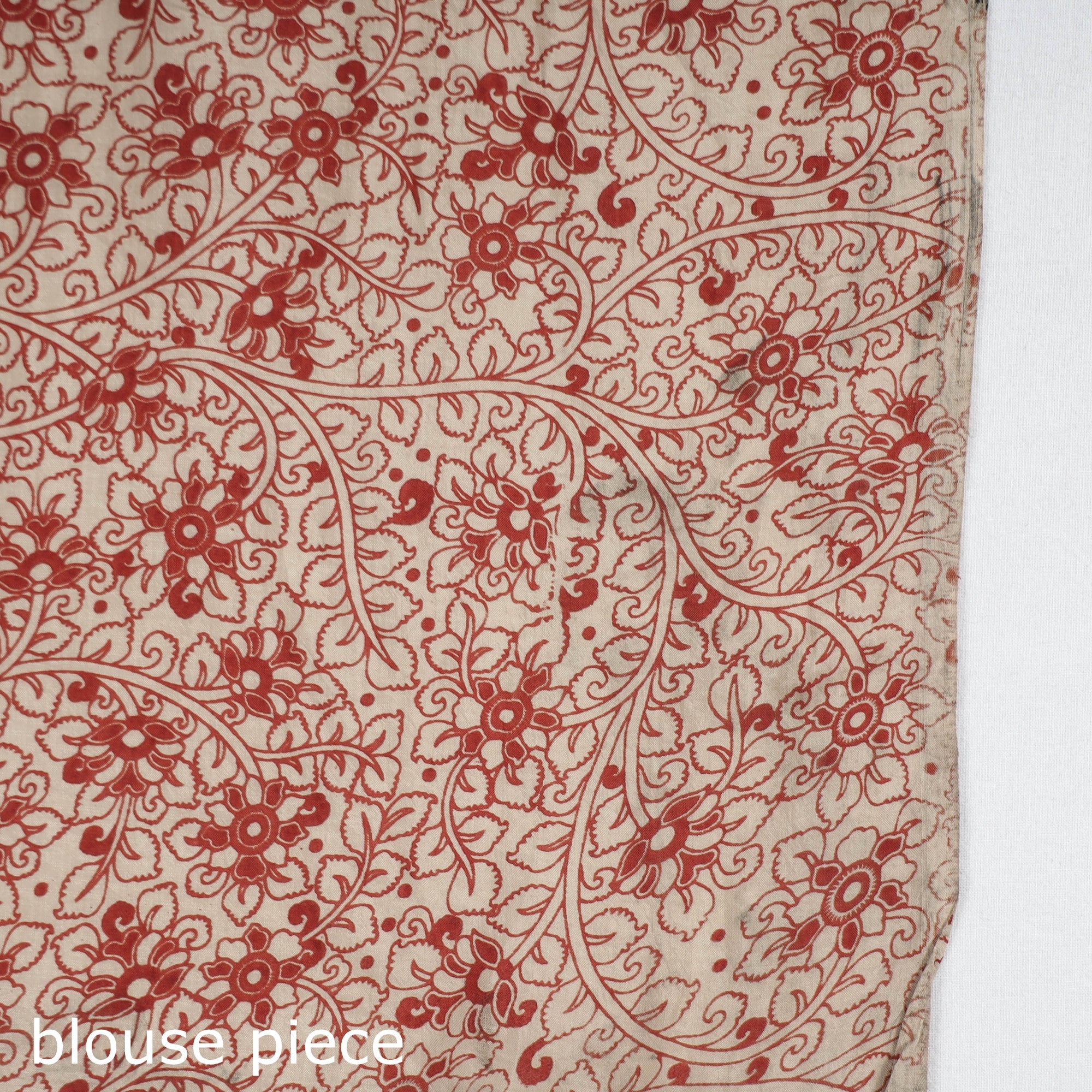 SOUTH KARGHA Multicolor - Kalamkari Printed Silk Cotton Saree - view 6