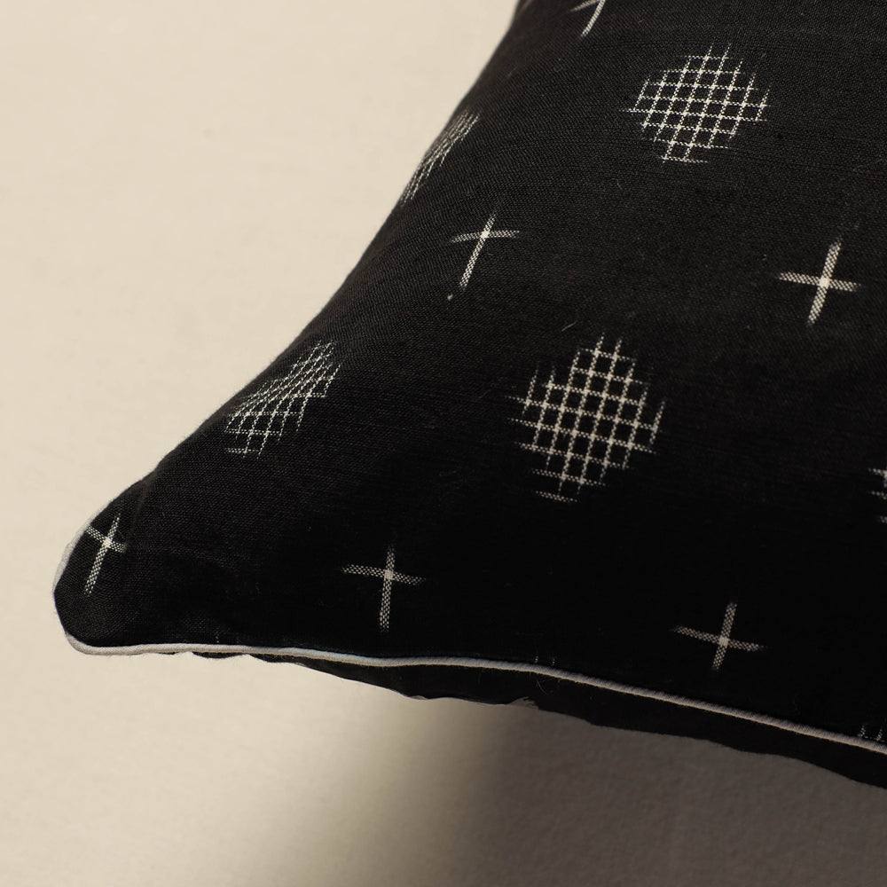 SOUTH KARGHA Black - Pochampally Ikat Cotton Cushion Cover (16 x 16 in) - view 2