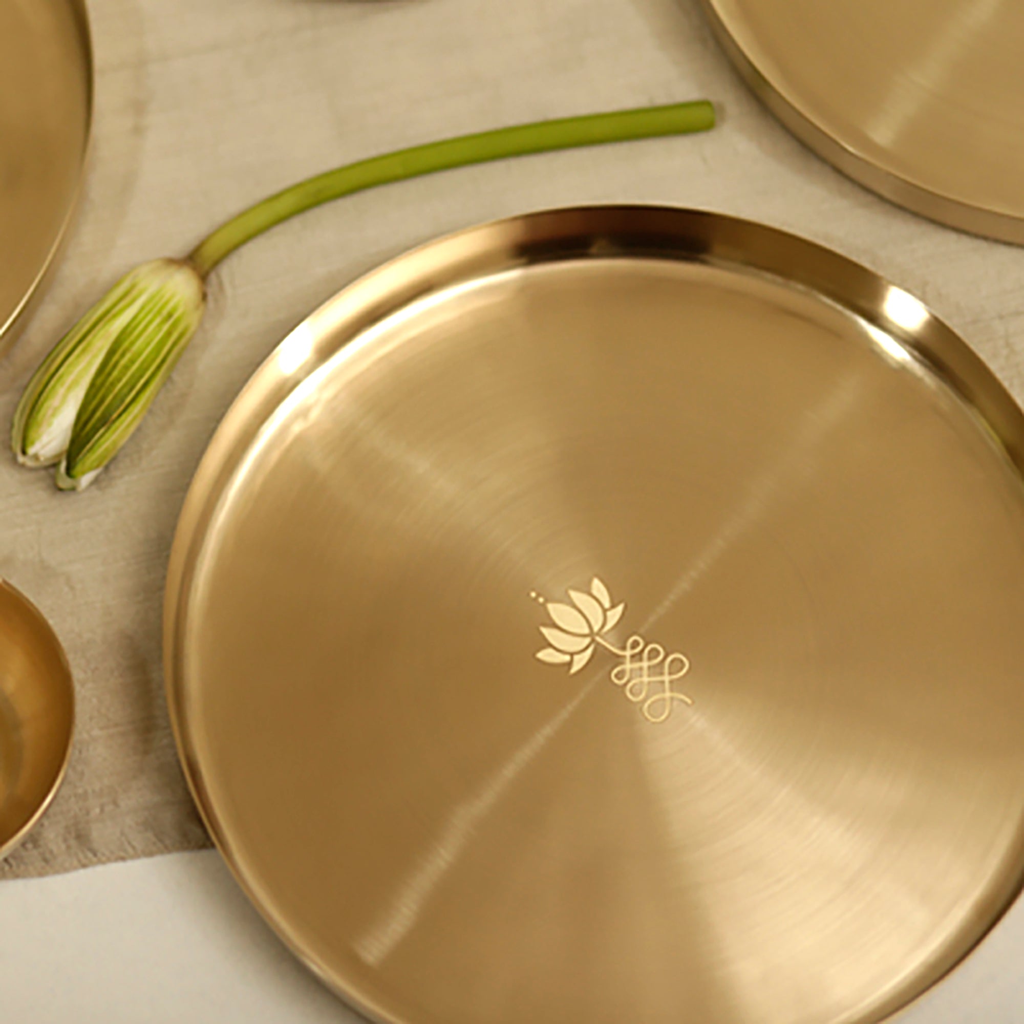 STUDIO COPPRE Brown - Lotus Kansa Platter - view 2