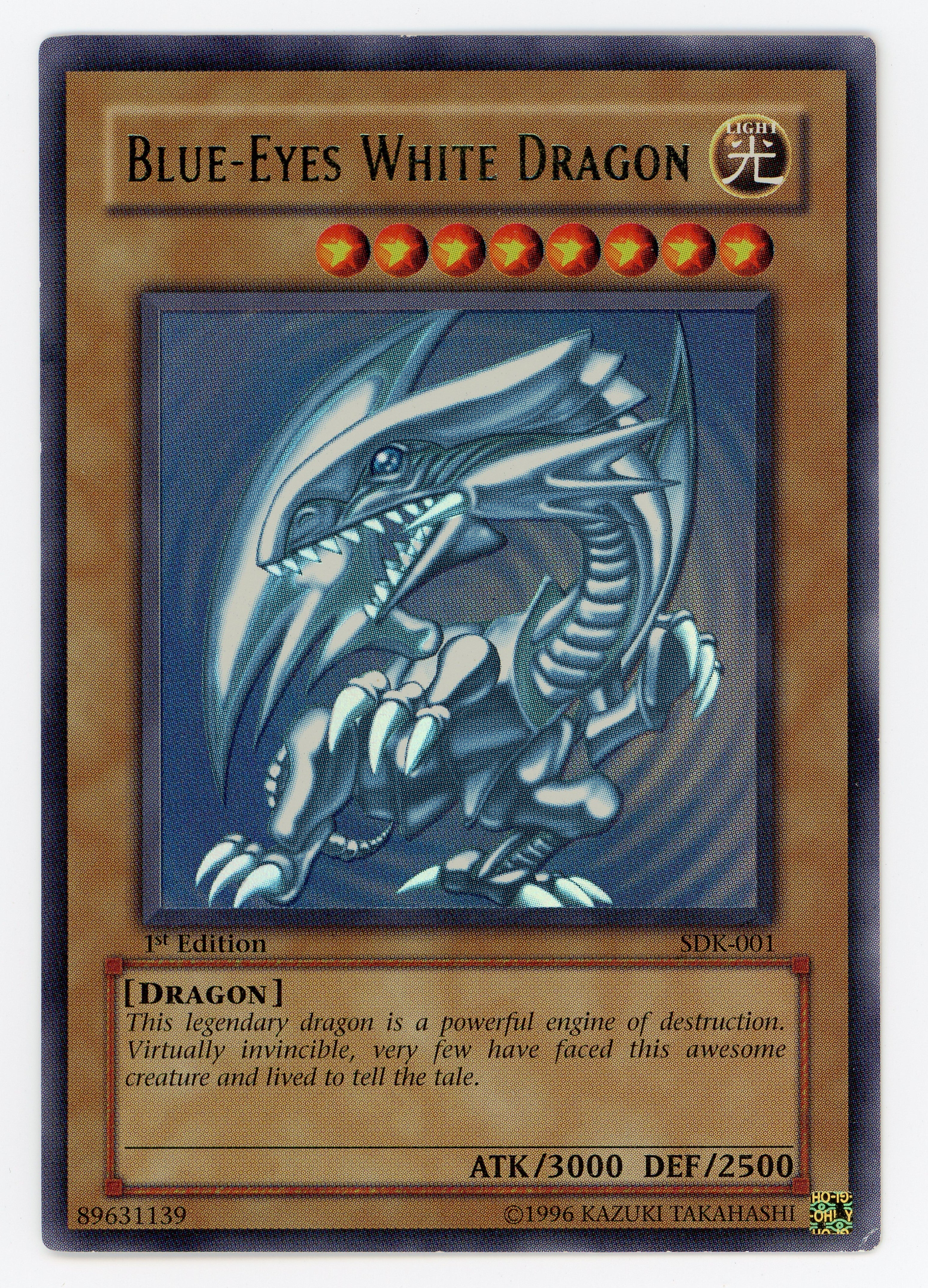 Yu-Gi-Oh! Blue-Eyes White Dragon - SDK-001 - Ultra Rare - 1st Edition - Scan 14489