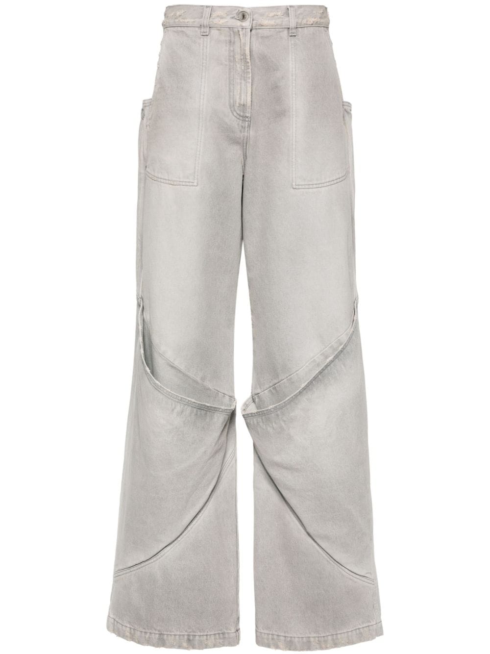 The Attico Wide-leg denim cotton jeans