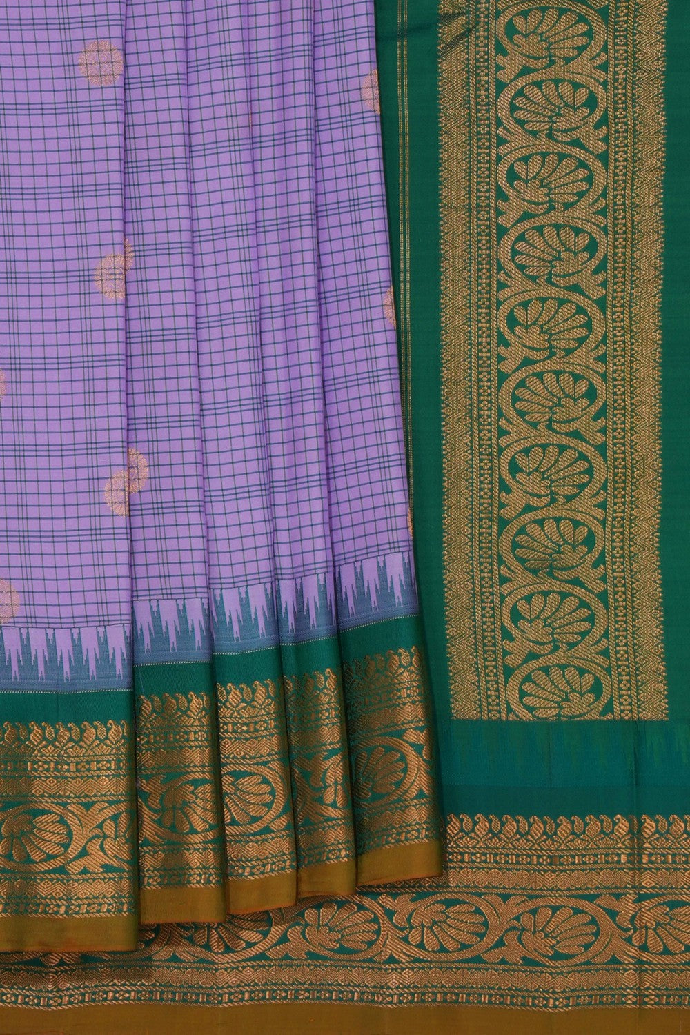 Kalanjali Gadwal Silk Purple Saree – Women's