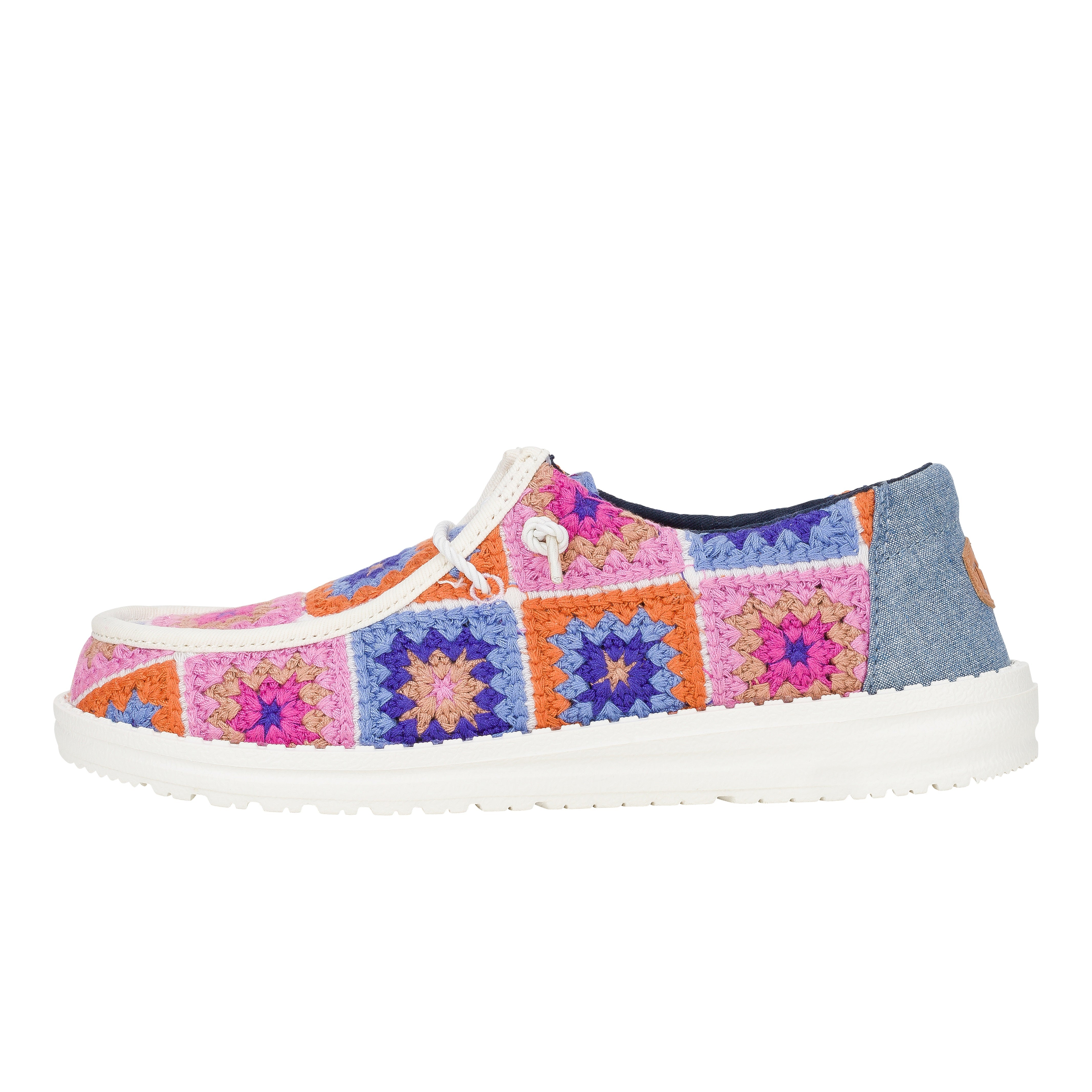 HEYDUDE shoes Wendy Crochet Squares - Multi/Pink