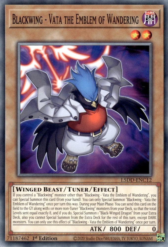 Yu-Gi-Oh! Blackwing - Vata the Emblem of Wandering - L5DD-ENC12 - Common - 1st Edition