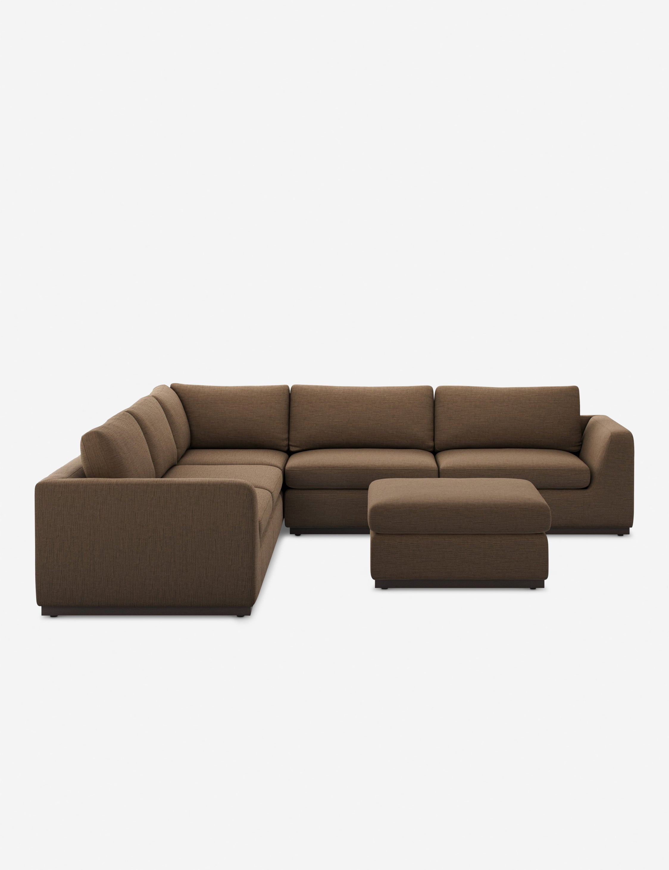 Lulu and Georgia Daniston Modular Sectional Sofa with Ottoman