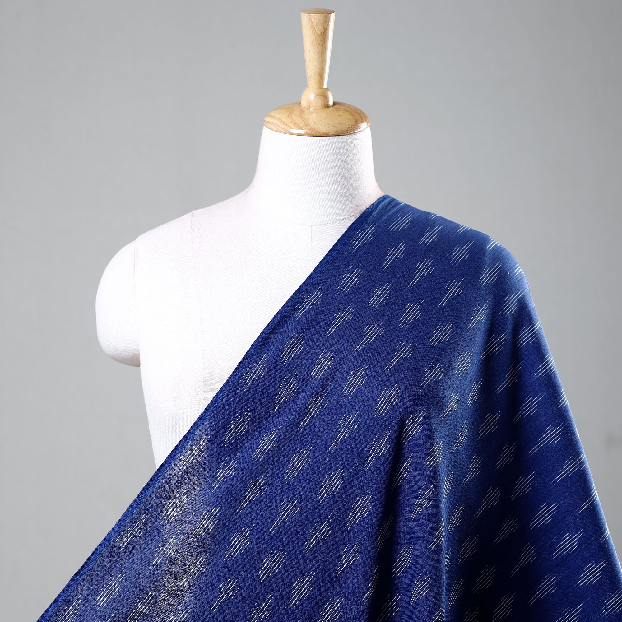 SOUTH KARGHA Blue - Cotton Pochampally Ikat Weave Fabric 06