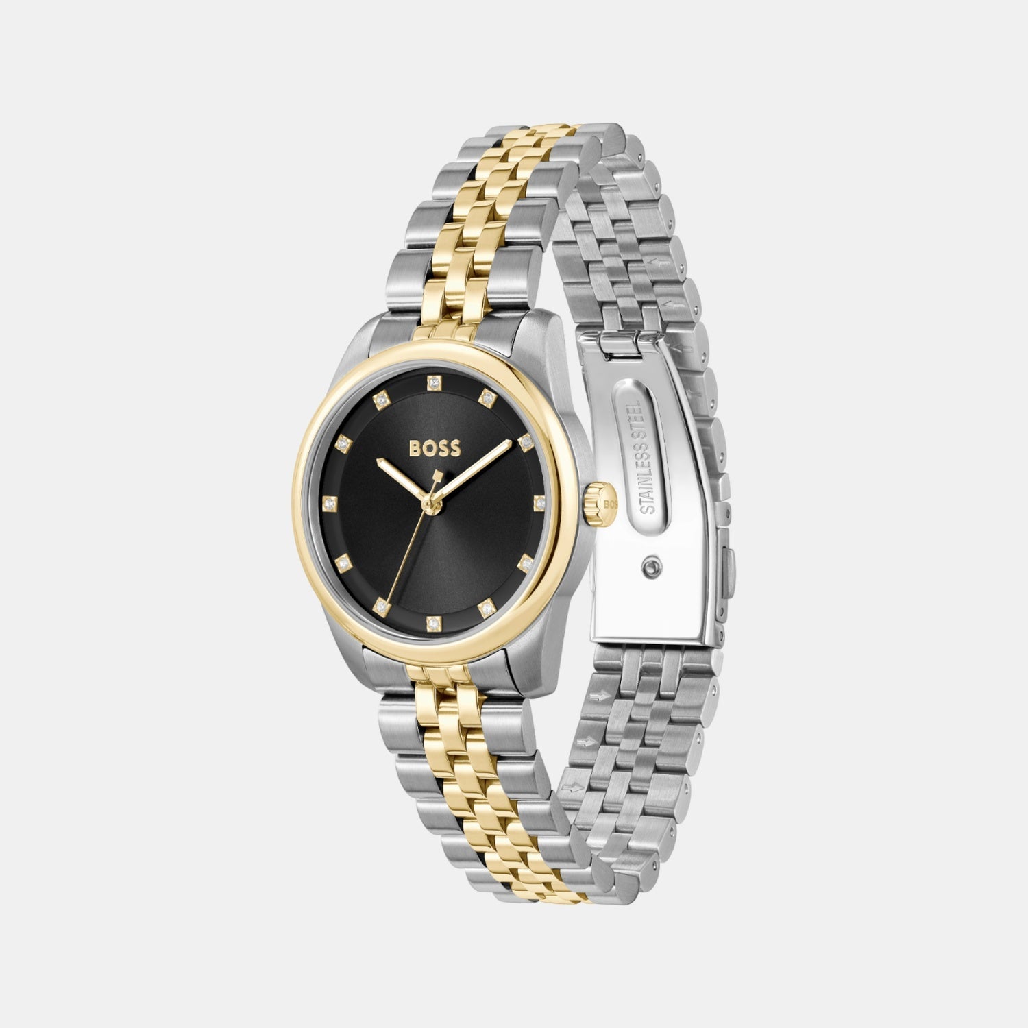 Boss Graceful Precious Women Quartz Black Dial Analog Stainless Steel Watch 1502811 - view 2