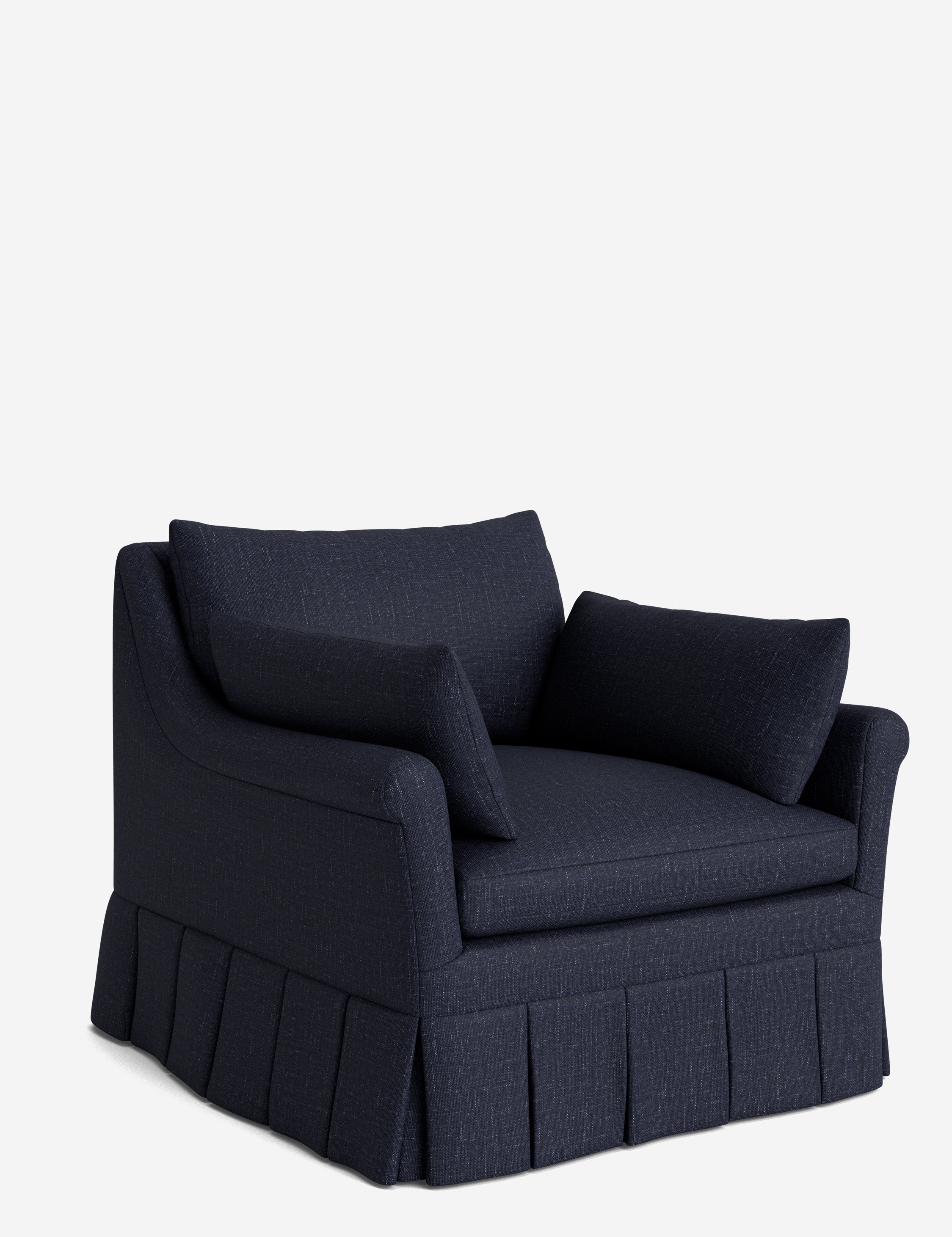 Lulu and Georgia Portola Rolled Arm Luxe Depth Pleated Chair - view 153