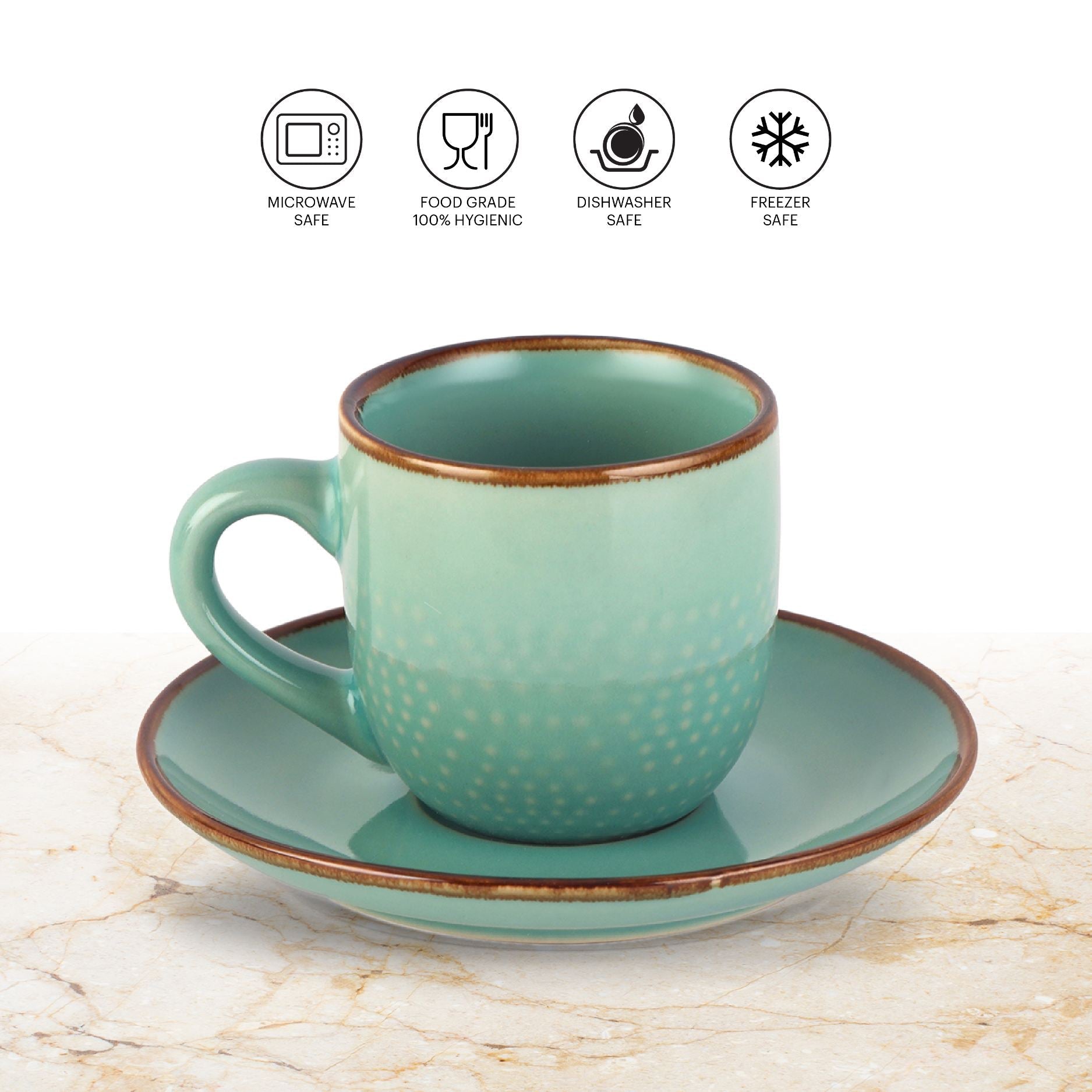 Cello Hampshire 6 Pieces Ceramic Cup & Saucer - view 14