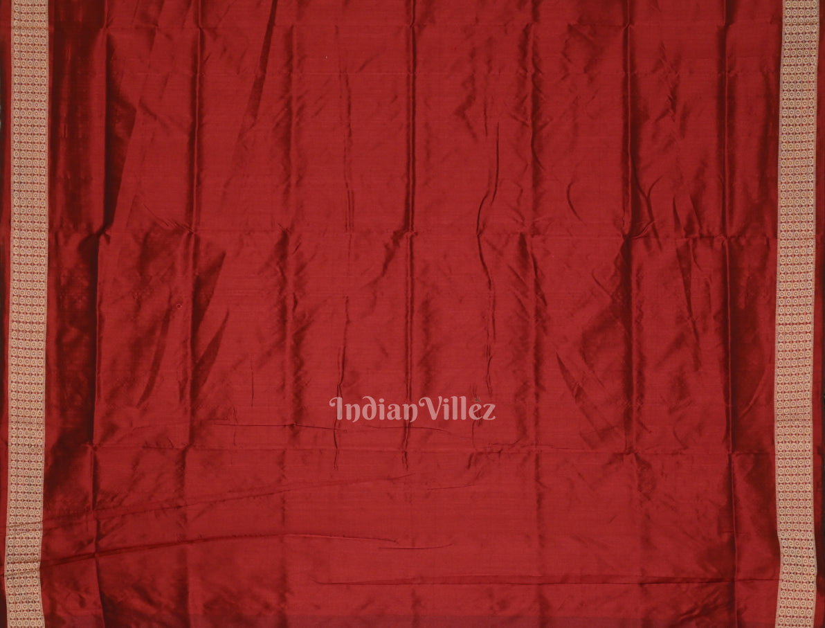 IndianVillèz Blue Floral Motif Odisha Ikat Sambalpuri Silk Saree - view 5