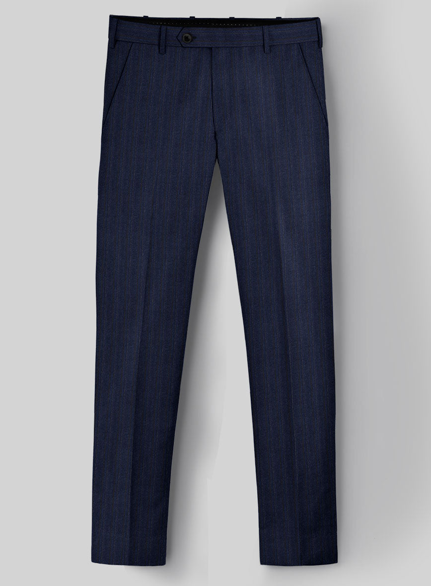 StudioSuits Reda Liora Blue Stripe Wool Pants