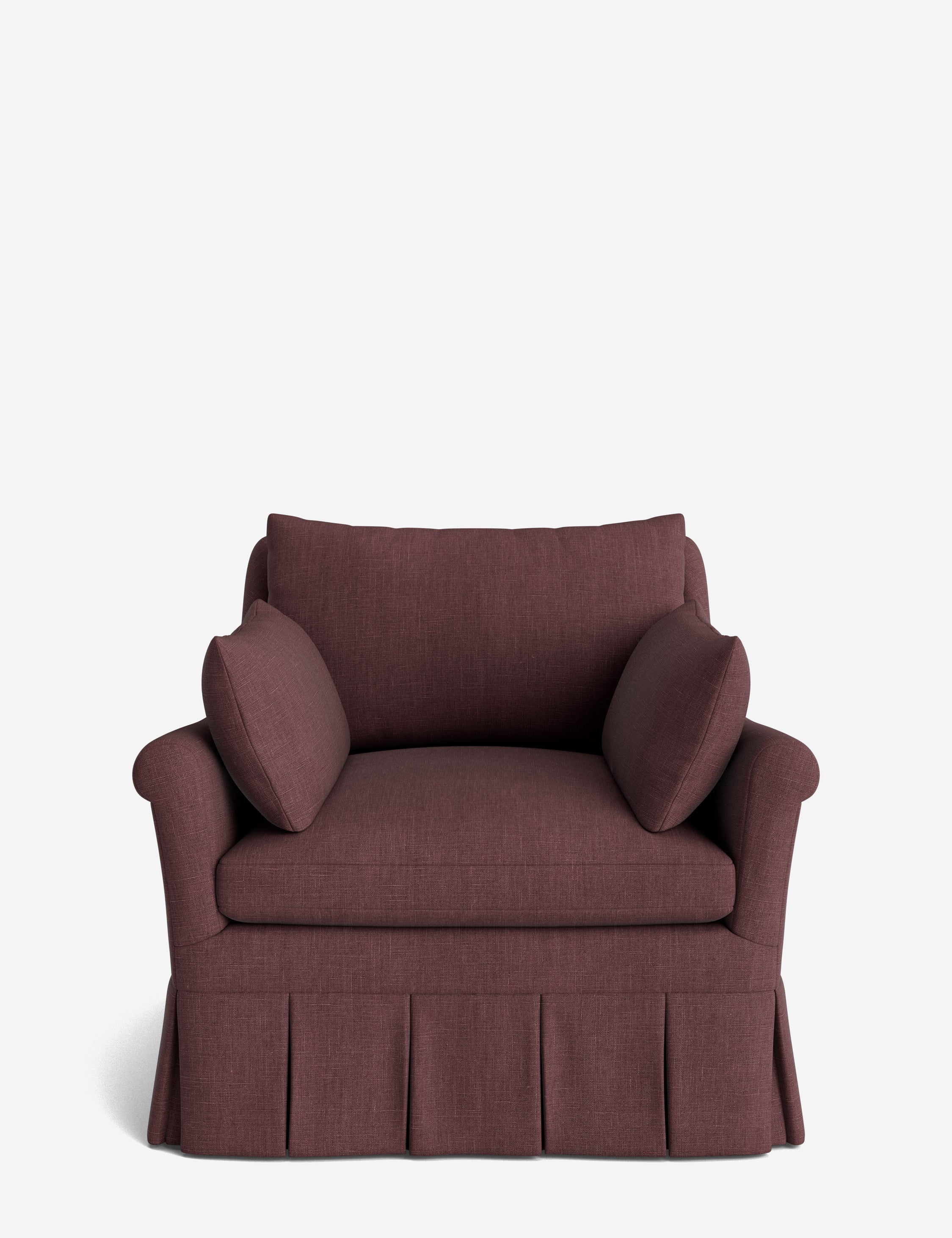 Lulu and Georgia Portola Rolled Arm Luxe Depth Pleated Chair - view 49