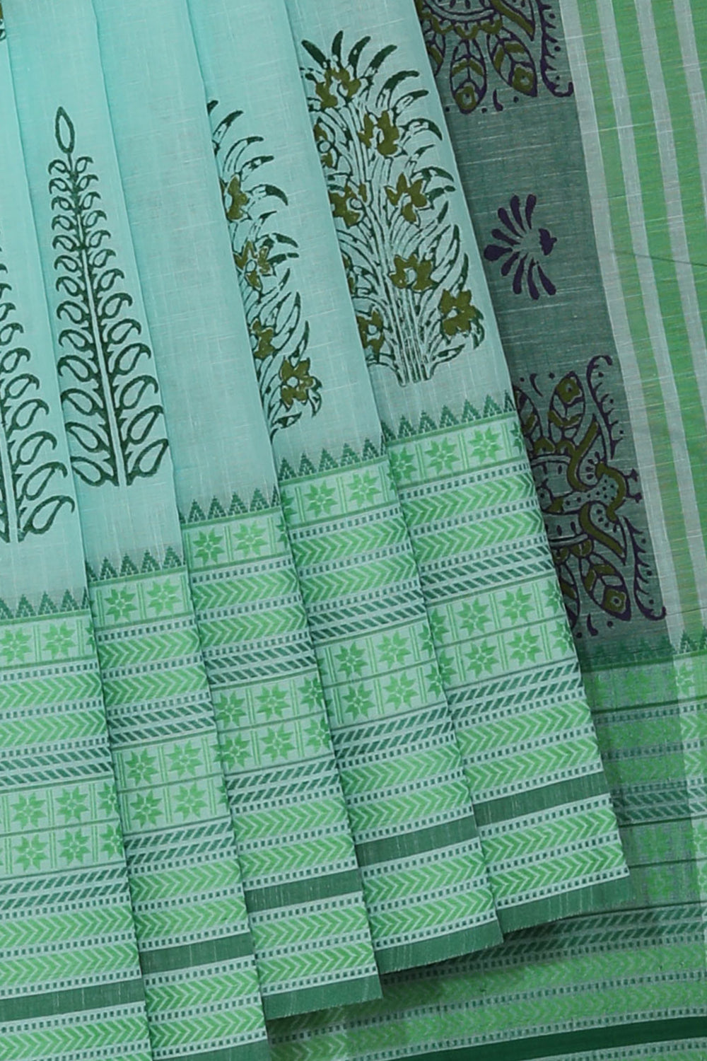 Kalanjali Ethnics Hand block printed cotton saree