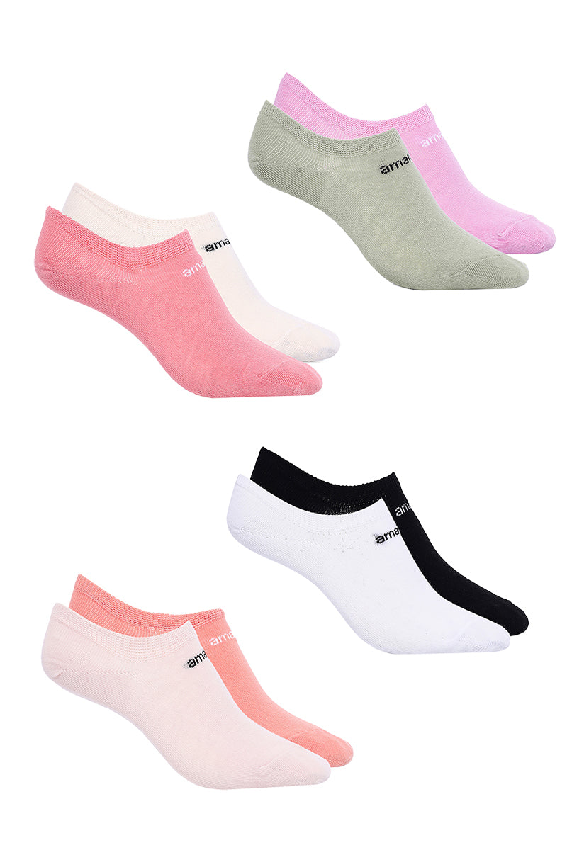 Amante Low Cut Socks (Pack of 8) - Multicolor