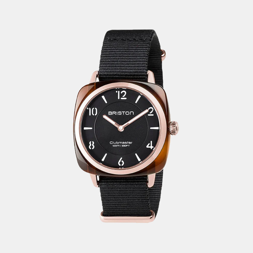 Briston Clubmaster Chic Women Quartz Black Dial Analog Nato Watch 17536.PRA.T.1.NB