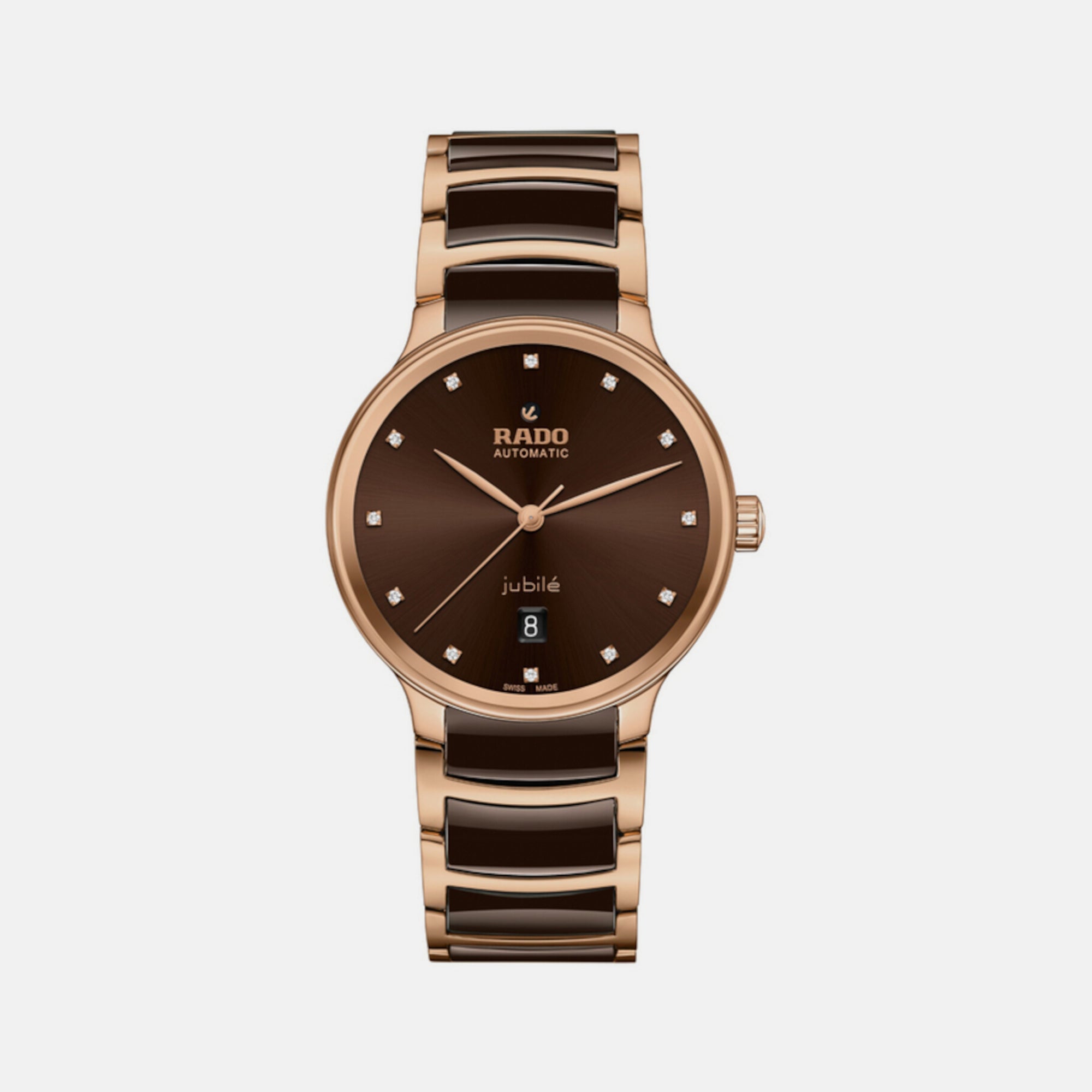 Rado Centrix Unisex Automatic Brown Dial Analog Stainless Steel Watch R30017732